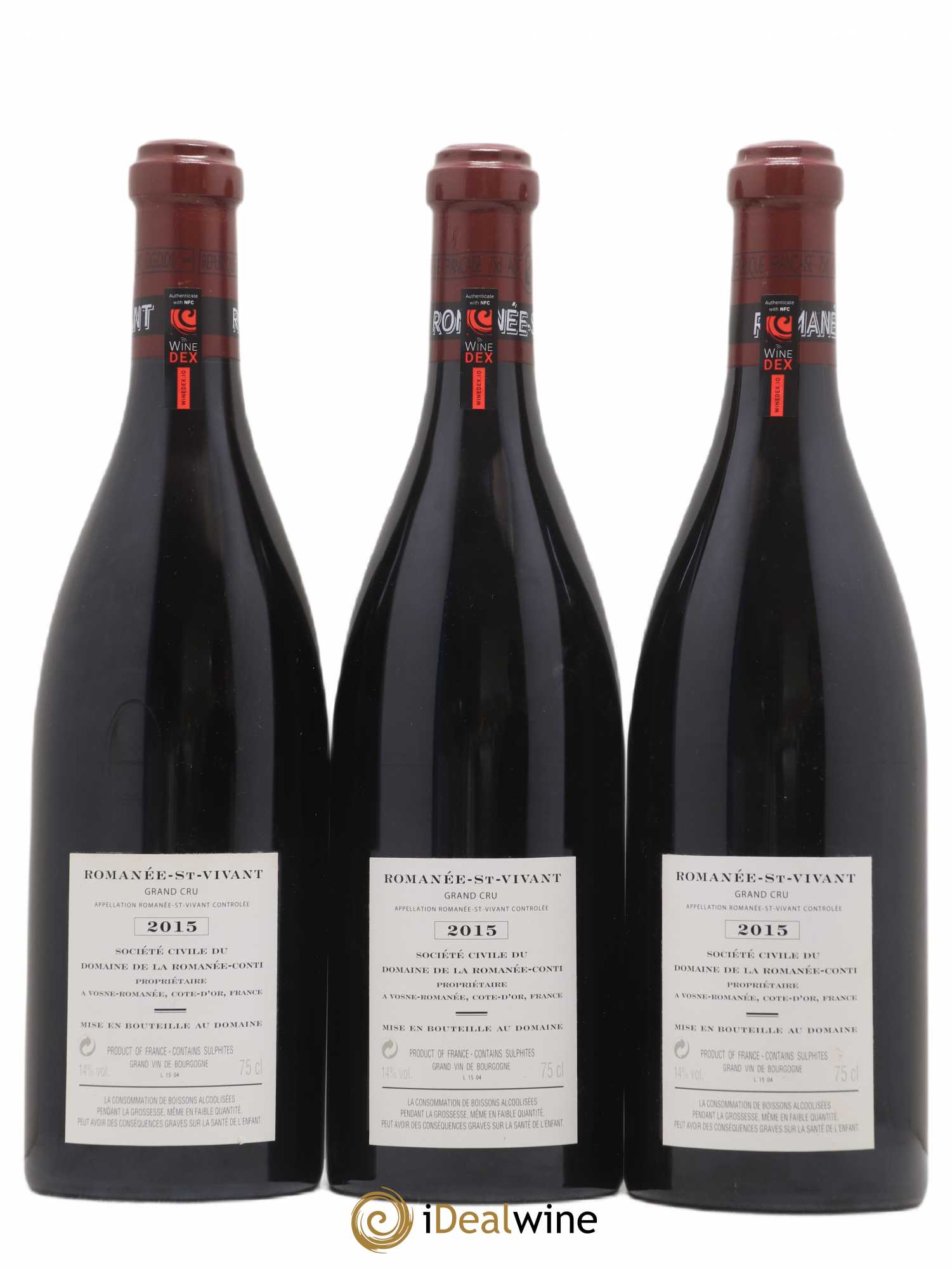 Romanée-Saint-Vivant Grand Cru Domaine de la Romanée-Conti 2015 - Lot de 3 bouteilles - 1