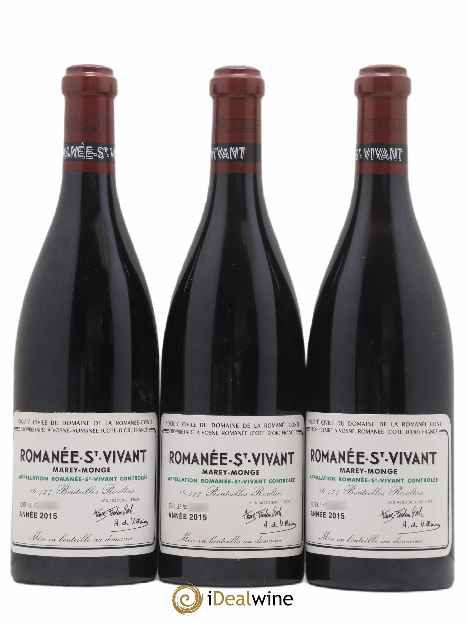 Romanée-Saint-Vivant Grand Cru Domaine de la Romanée-Conti 2015 - Lot de 3 bouteilles - 0