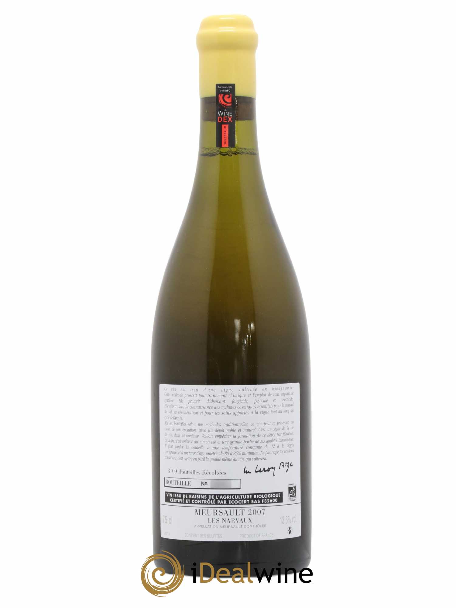 Meursault Les Narvaux d'Auvenay (Domaine) 2007 - Lot de 1 bouteille - 1