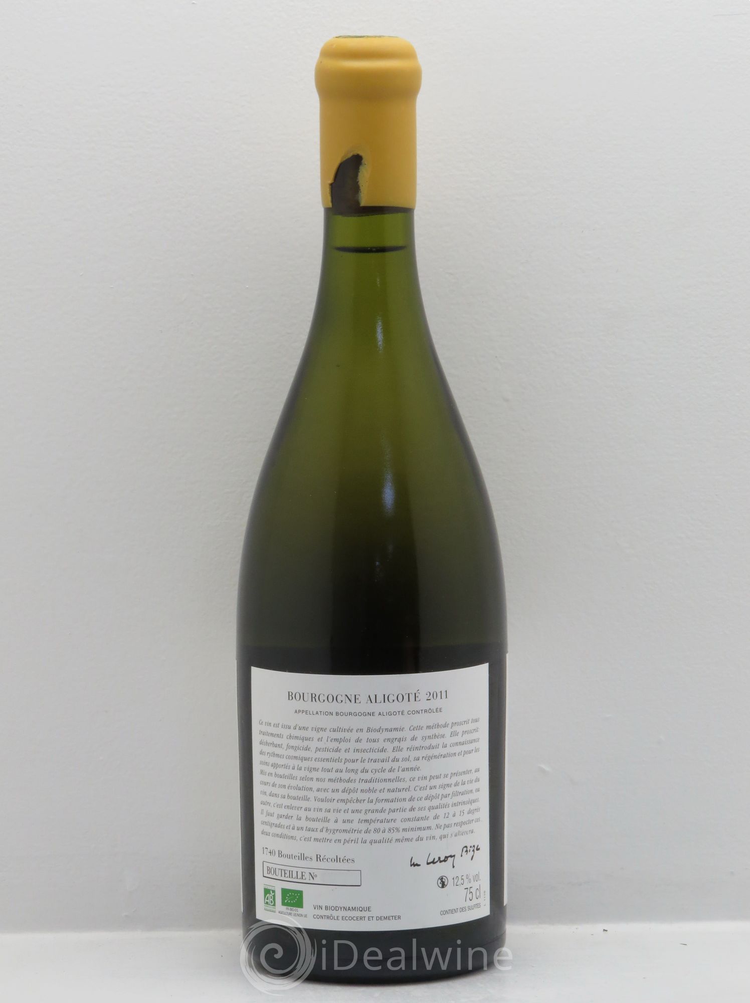 Bourgogne Aligoté Sous Chatelet d'Auvenay (Domaine) Sous châtelet 2011 - Lot de 1 bouteille - 1