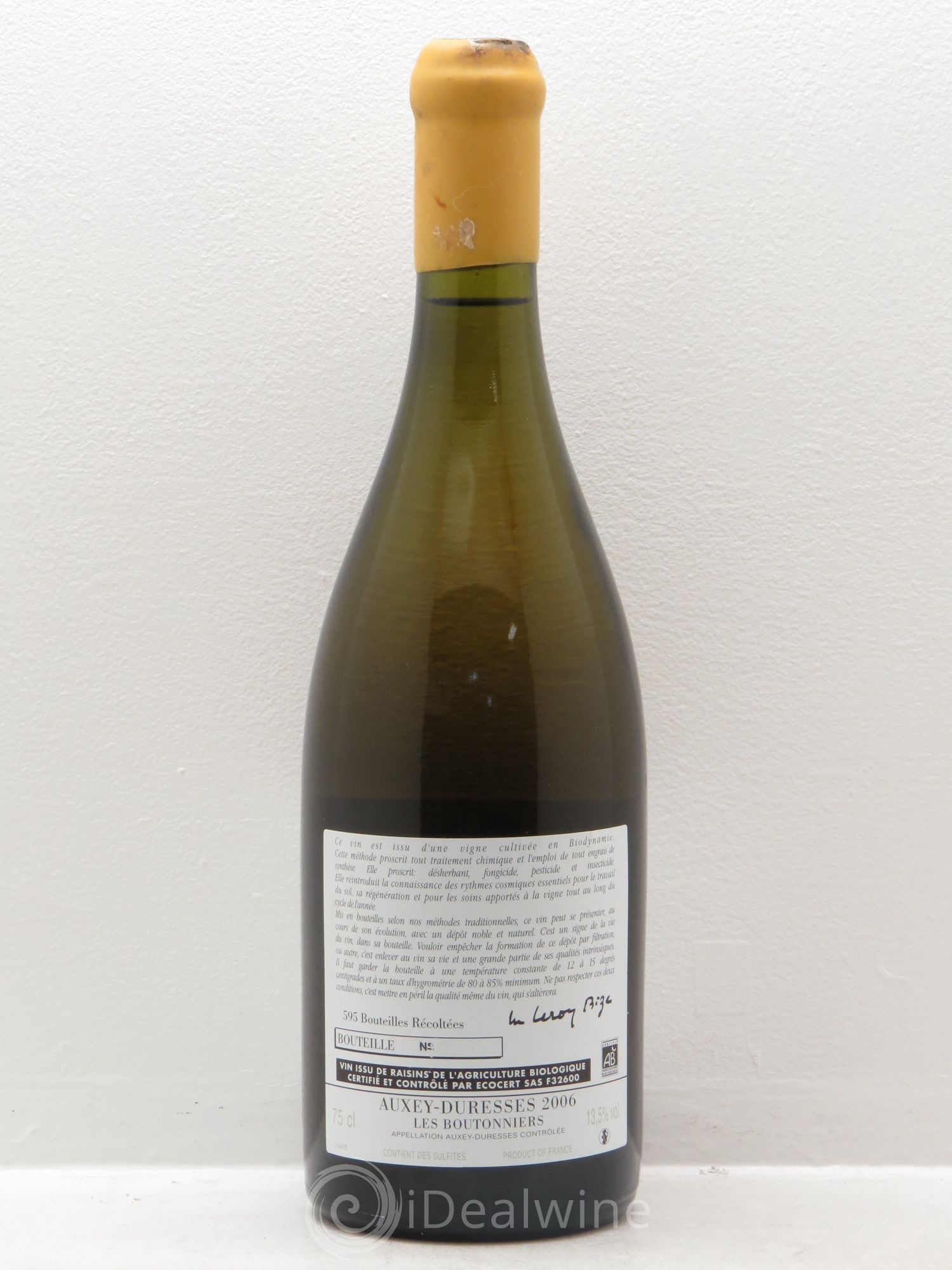 Auxey-Duresses Les Boutonniers d'Auvenay (Domaine) 2006 - Lot de 1 bouteille - 2