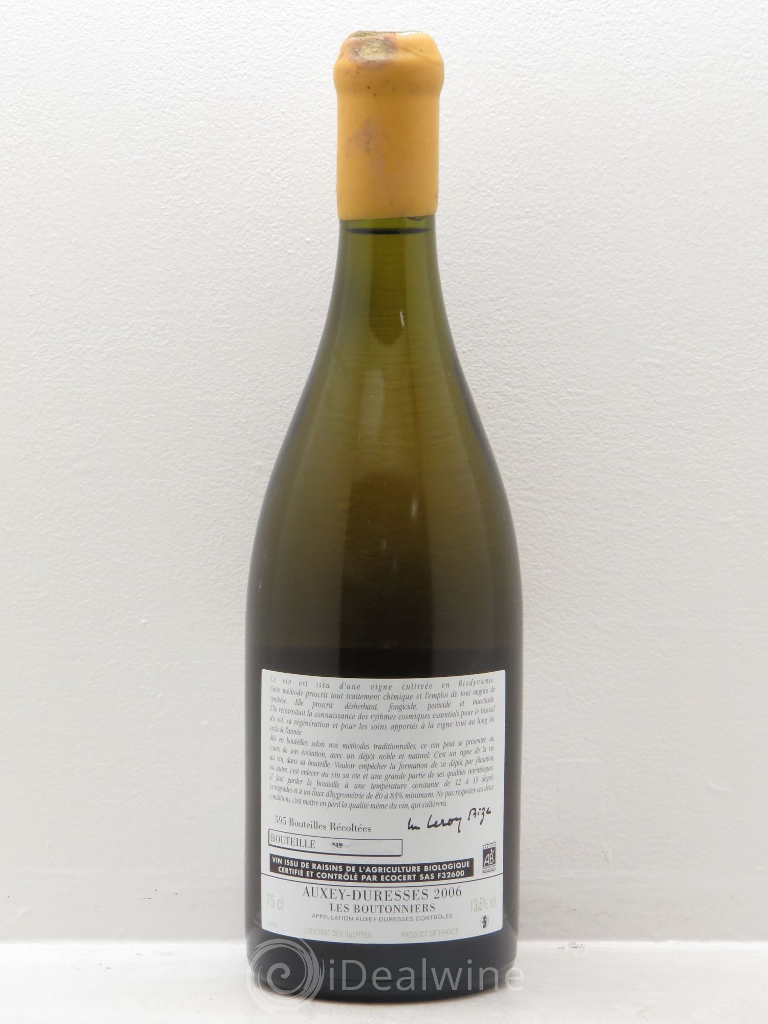 Auxey-Duresses Les Boutonniers d'Auvenay (Domaine) 2006 - Lot de 1 bouteille - 1