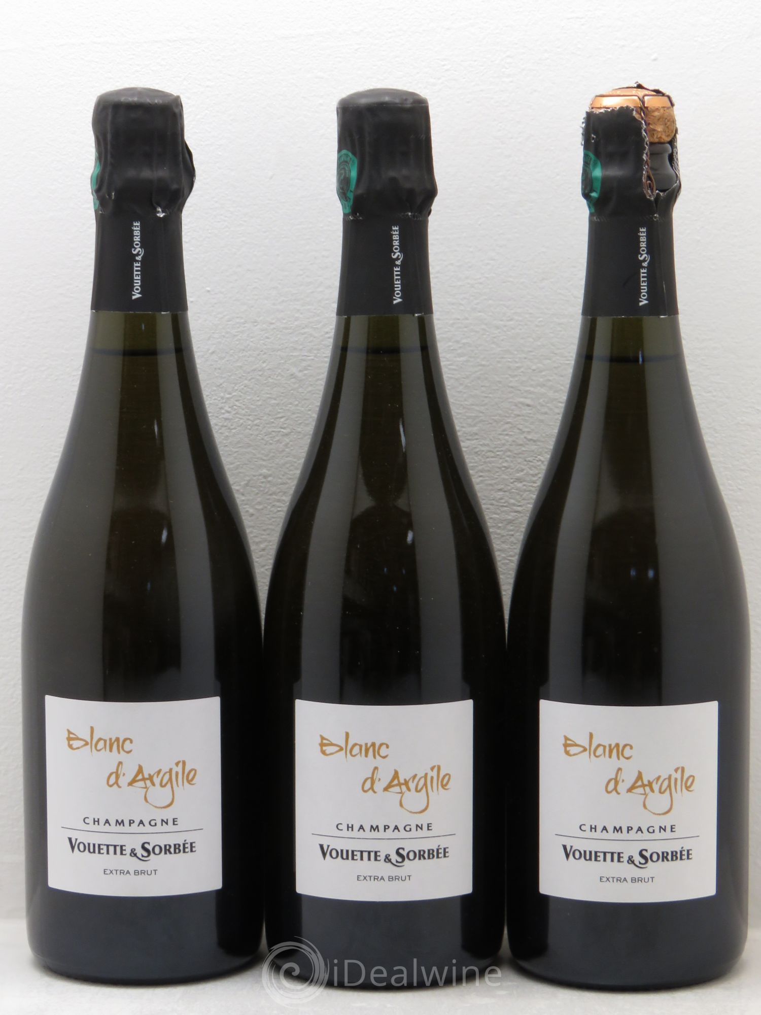 Champagne vouette et sorbée cuvée blanc d'argile - Posten von 3 Flaschen - 0