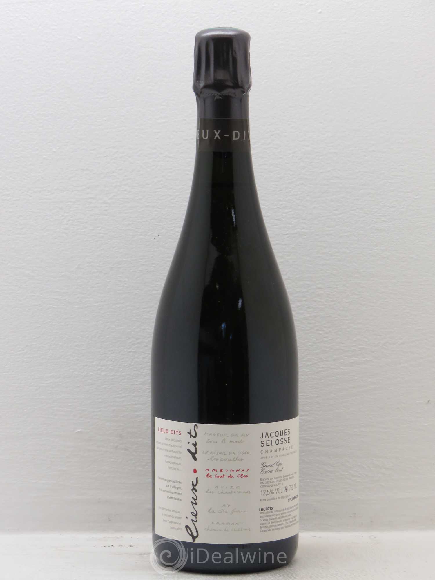 Ambonnay Le Bout du Clos Grand Cru Extra-Brut Jacques Selosse - Lot de 1 bouteille - 0