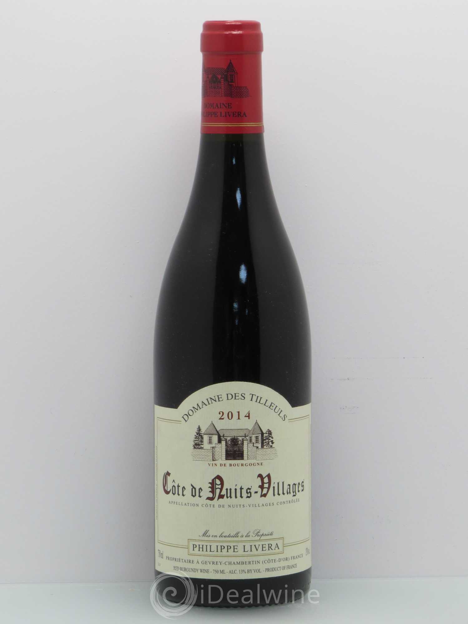 Côte de Nuits-Villages Tilleuls (Domaine des) - Philippe Livera 2014 - Lot de 1 bouteille - 0