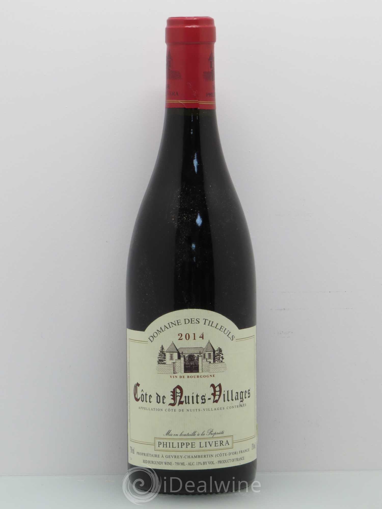 Côte de Nuits-Villages Tilleuls (Domaine des) - Philippe Livera 2014 - Lot de 1 bouteille - 0