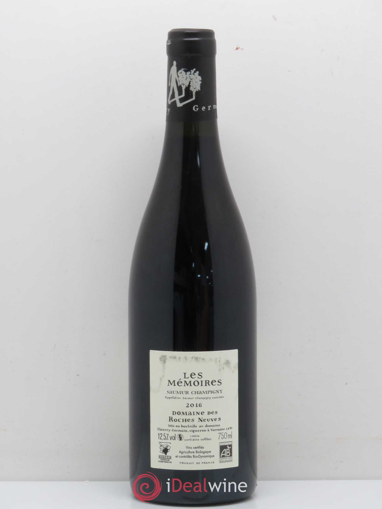Saumur-Champigny Les Mémoires Domaine des Roches Neuves - Thierry Germain 2016 - Lot de 1 bouteille - 1