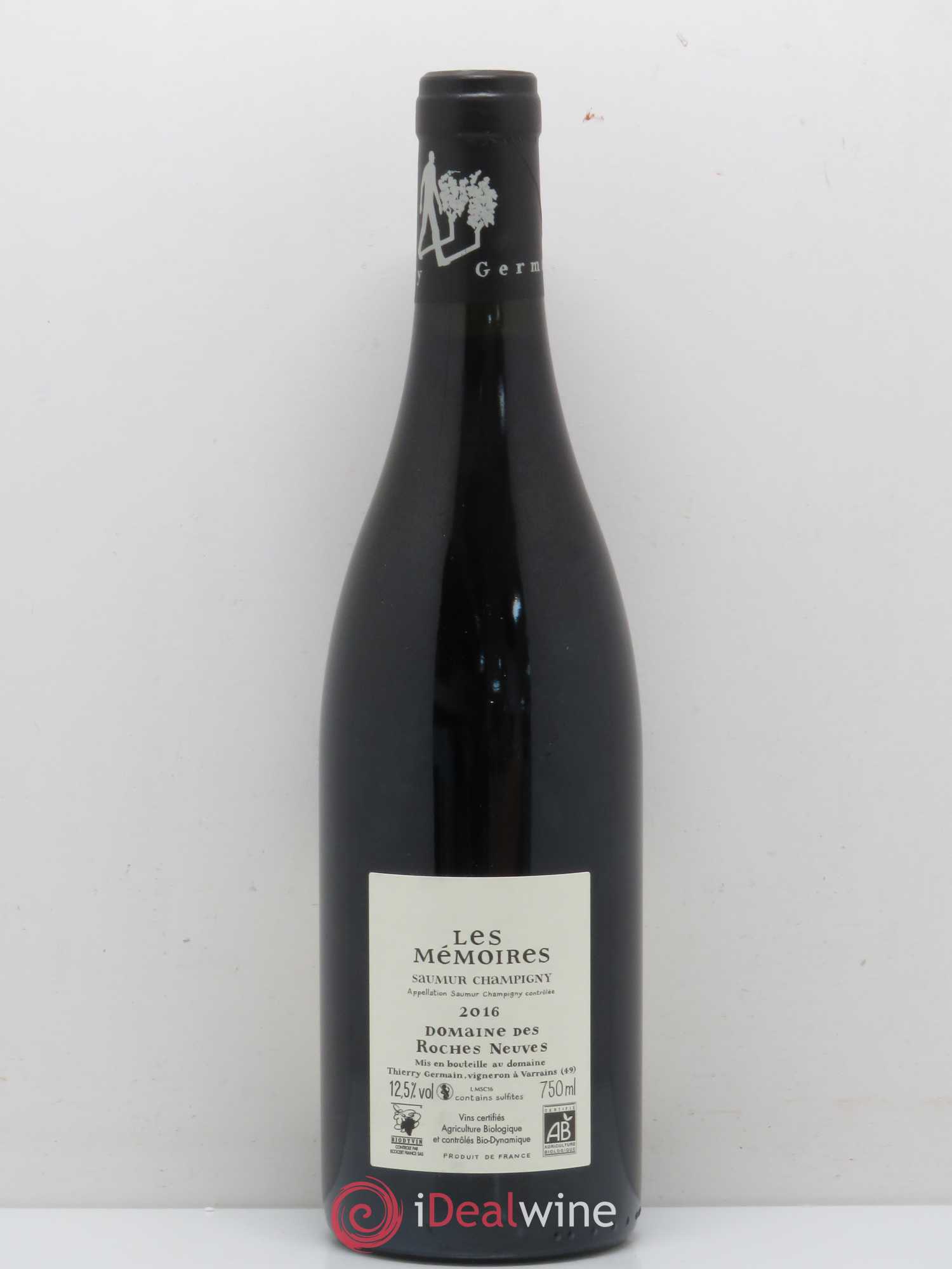 Saumur-Champigny Les Mémoires Domaine des Roches Neuves - Thierry Germain 2016 - Lot de 1 bouteille - 1