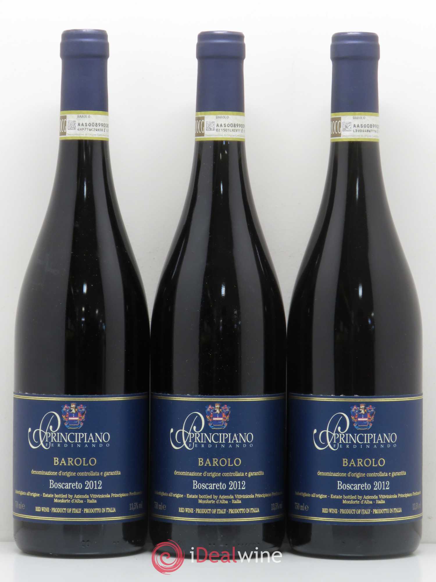 Barolo Azienda Ferdinando Principiano Boscareto 2012 - Posten von 3 Flaschen - 0