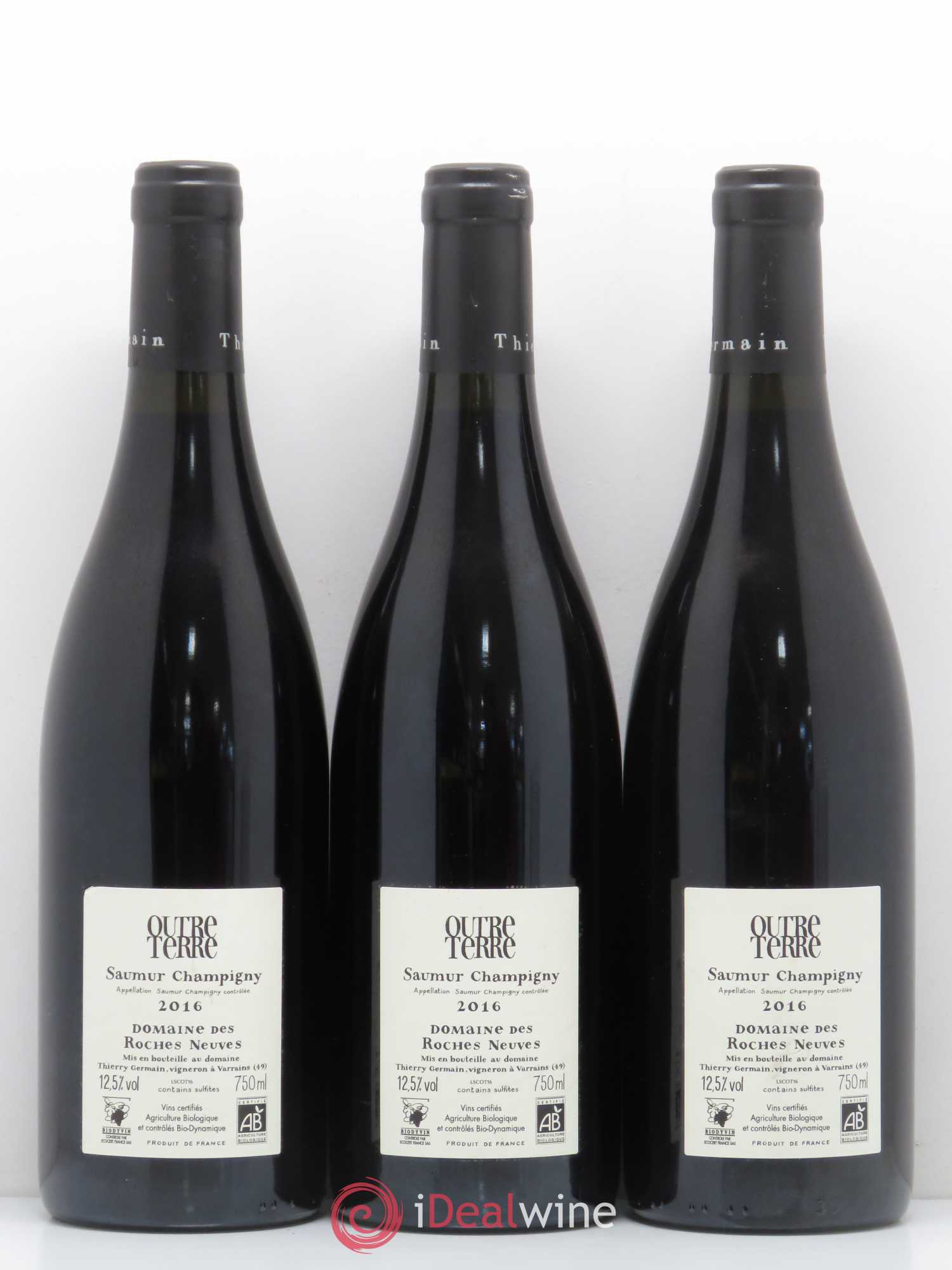 Saumur-Champigny Outre Terre Domaine des Roches Neuves - Thierry Germain 2016 - Lot de 3 bouteilles - 1