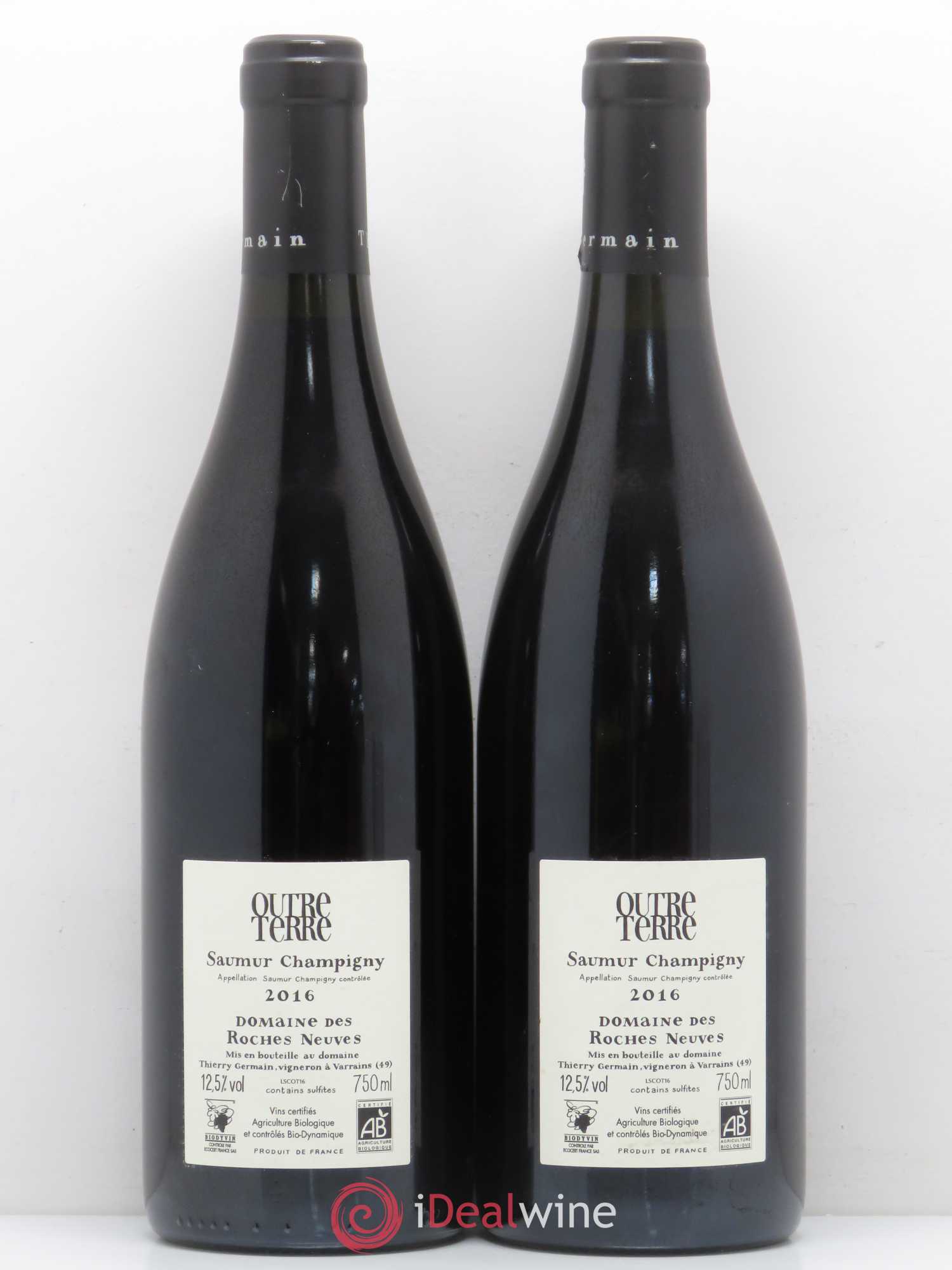 Saumur-Champigny Outre Terre Domaine des Roches Neuves - Thierry Germain 2016 - Lot de 2 bouteilles - 1