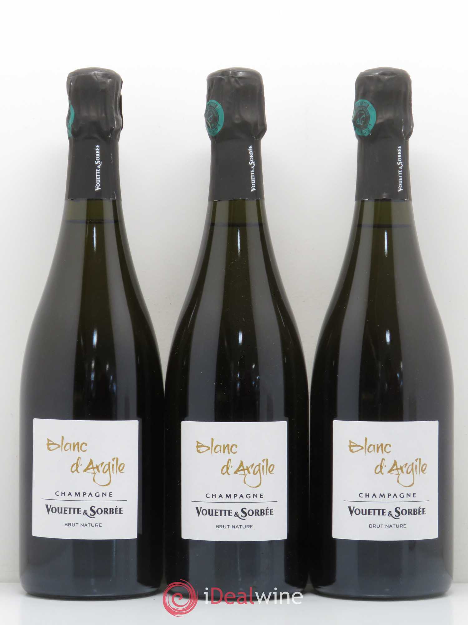 Champagne Vouette et Sorbee Blanc d'Argile - Posten von 3 Flaschen - 0