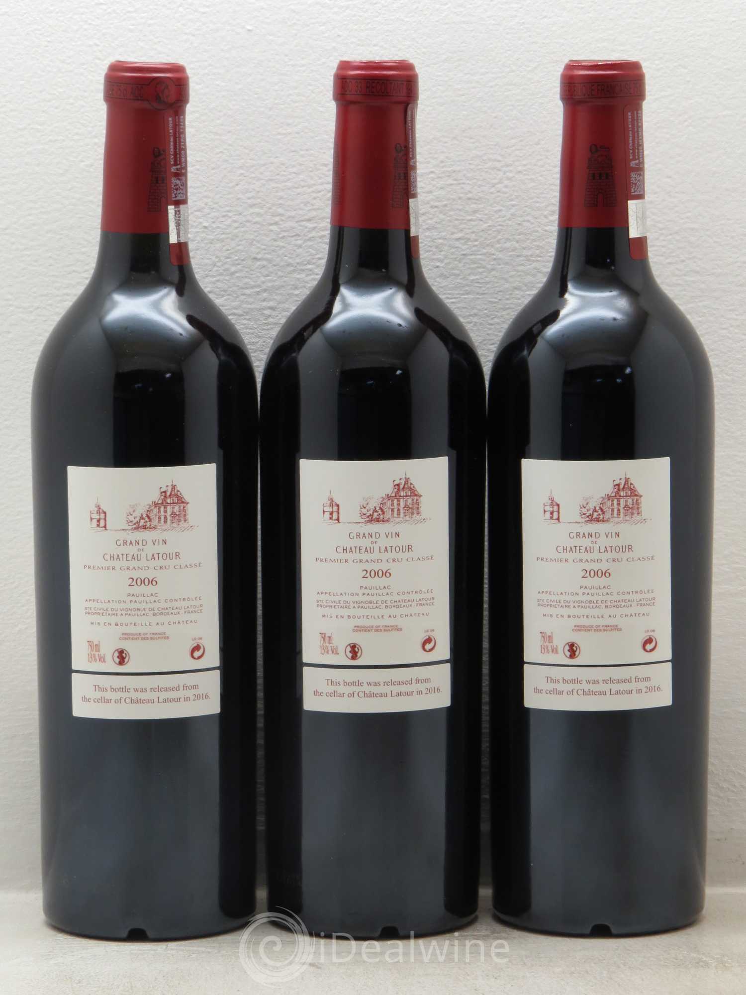 Château Latour 1er Grand Cru Classé 2006 - Lot de 3 bouteilles - 1