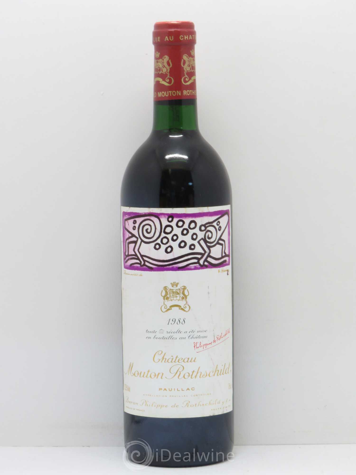 Château Mouton Rothschild 1er Grand Cru Classé 1988 - Lot de 1 bouteille - 0