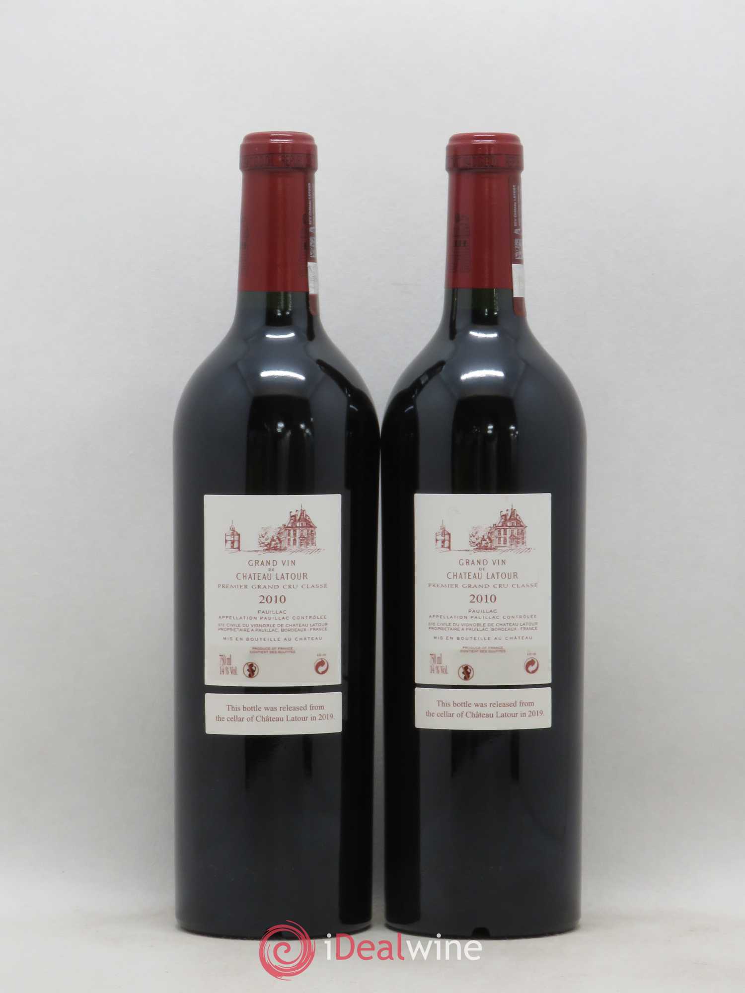 Château Latour 1er Grand Cru Classé 2010 - Lot de 2 bouteilles - 1