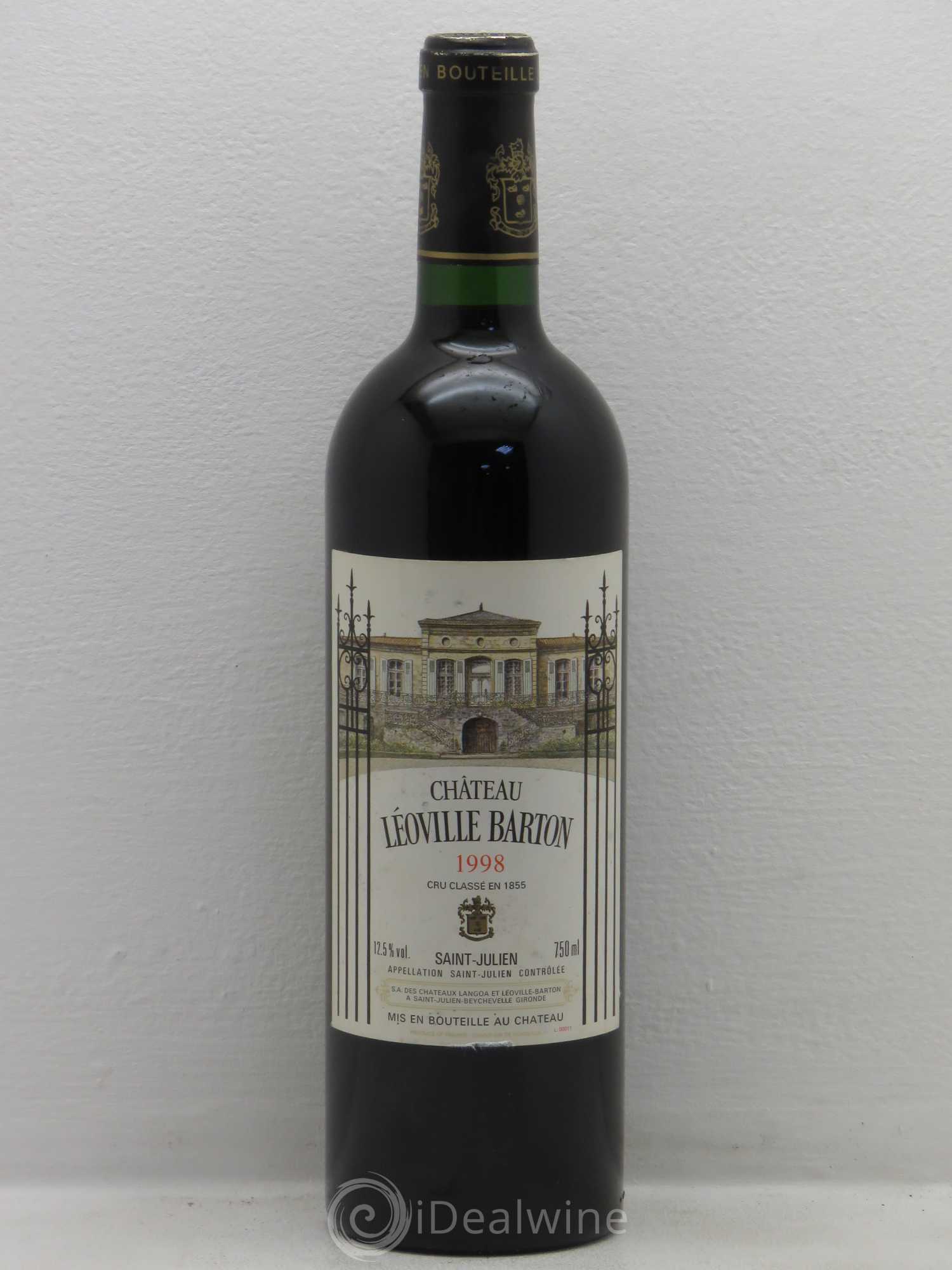 Château Léoville Barton 2ème Grand Cru Classé 1998 - Lot de 1 bouteille - 0