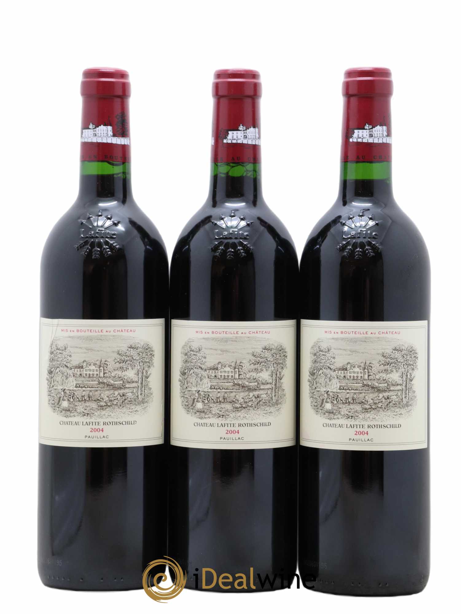 Château Lafite Rothschild 1er Grand Cru Classé 2004 - Lot de 3 bouteilles - 0