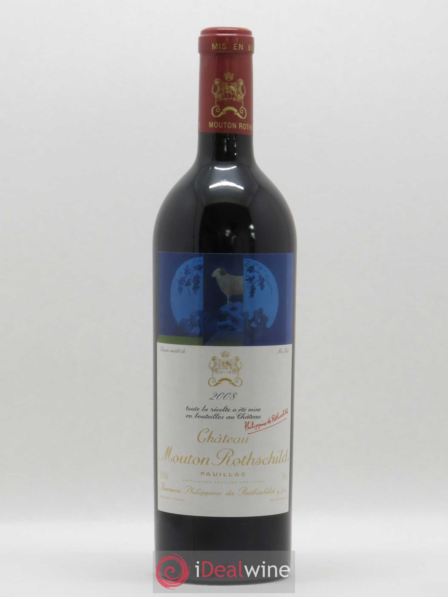 Château Mouton Rothschild 1er Grand Cru Classé 2008 - Lot de 1 bouteille - 0