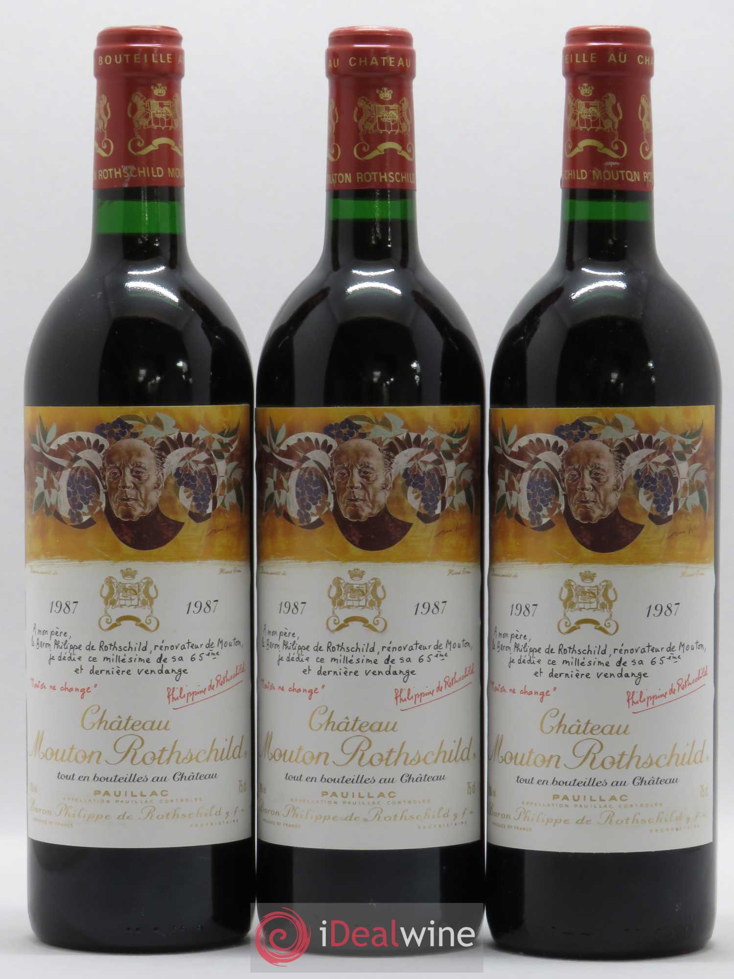 Château Mouton Rothschild 1er Grand Cru Classé 1987 - Lot de 12 bouteilles - 3