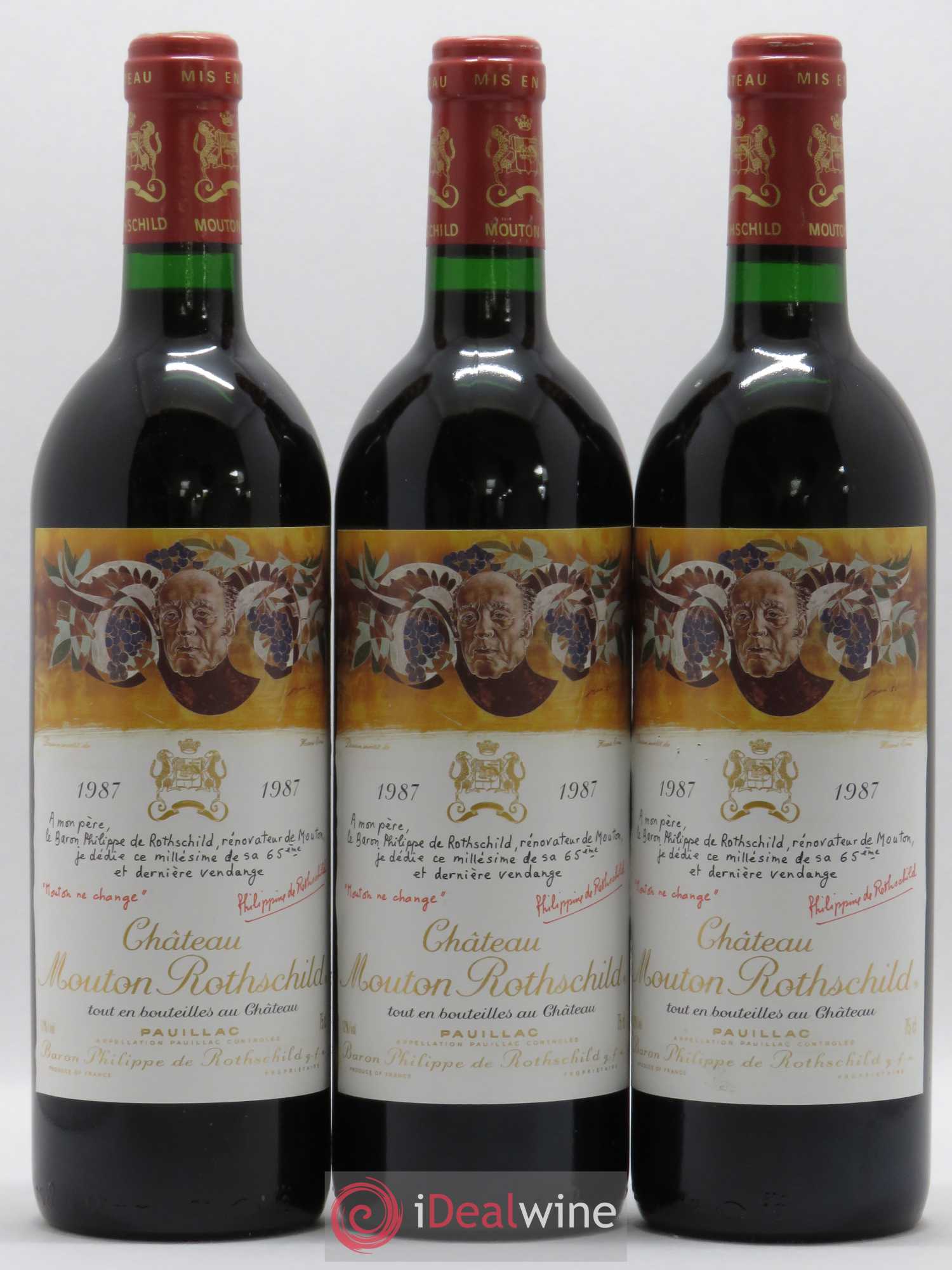 Château Mouton Rothschild 1er Grand Cru Classé 1987 - Lot de 12 bouteilles - 4