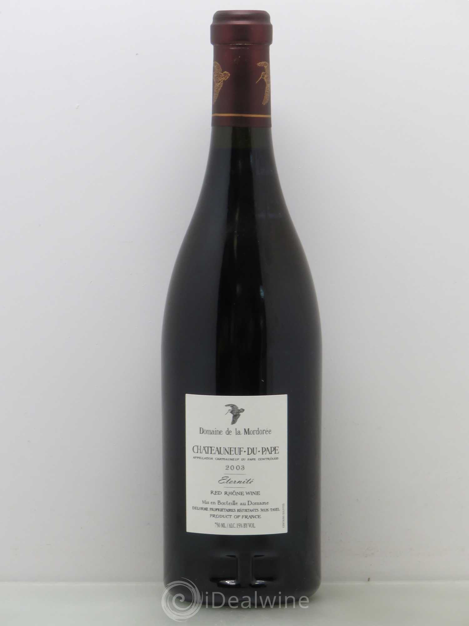 Châteauneuf-du-Pape La Plume du Peintre La Mordorée (Domaine de) éternité 2003 - Lot de 1 bouteille - 1