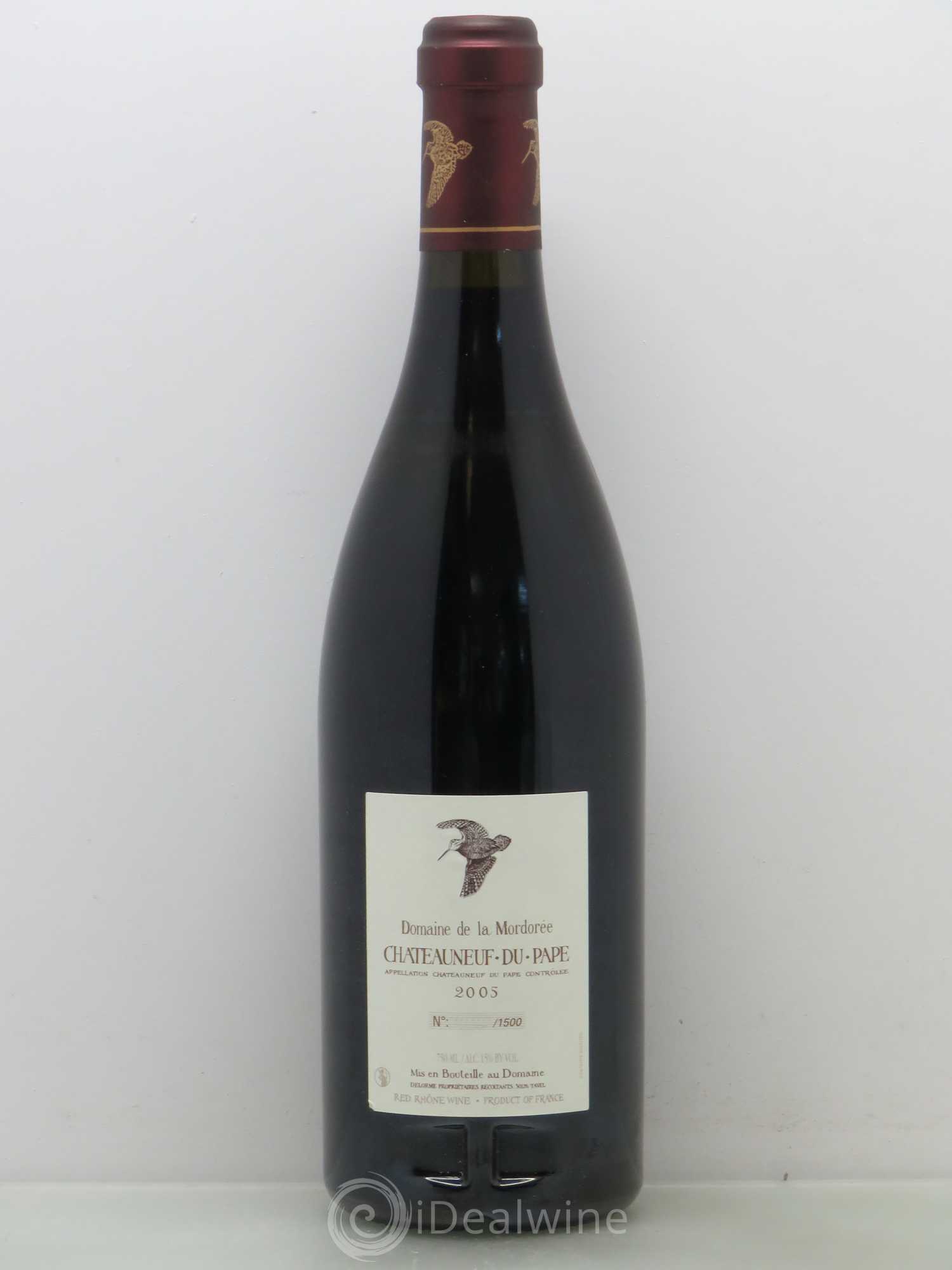 Châteauneuf-du-Pape La Plume du Peintre La Mordorée (Domaine de) Pur grenache de la Crau  2005 - Lot de 1 bouteille - 1