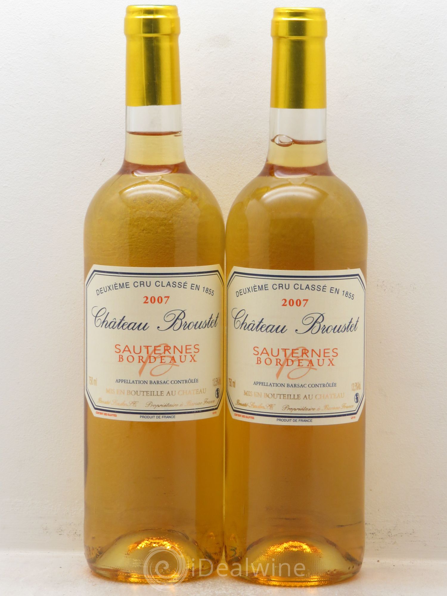 Château Broustet 2ème Grand Cru Classé 2007 - Lotto di 2 bottiglie - 0