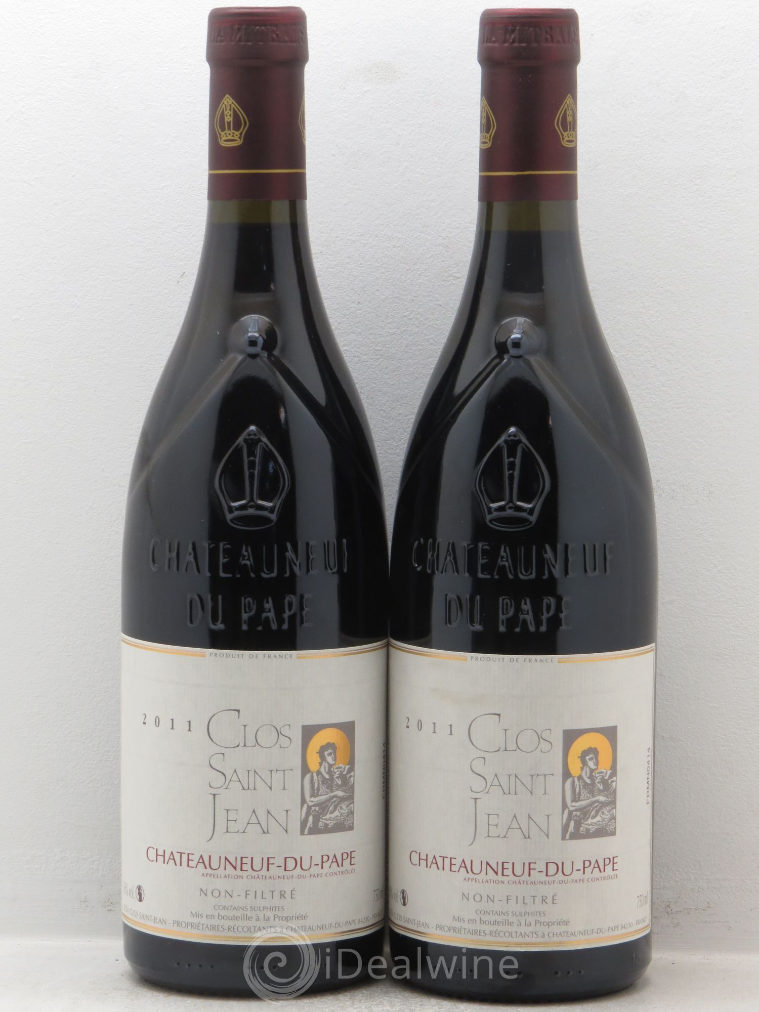 Châteauneuf-du-Pape Clos Saint-Jean Pascal et Vincent Maurel 2011 - Lot de 2 bouteilles - 0