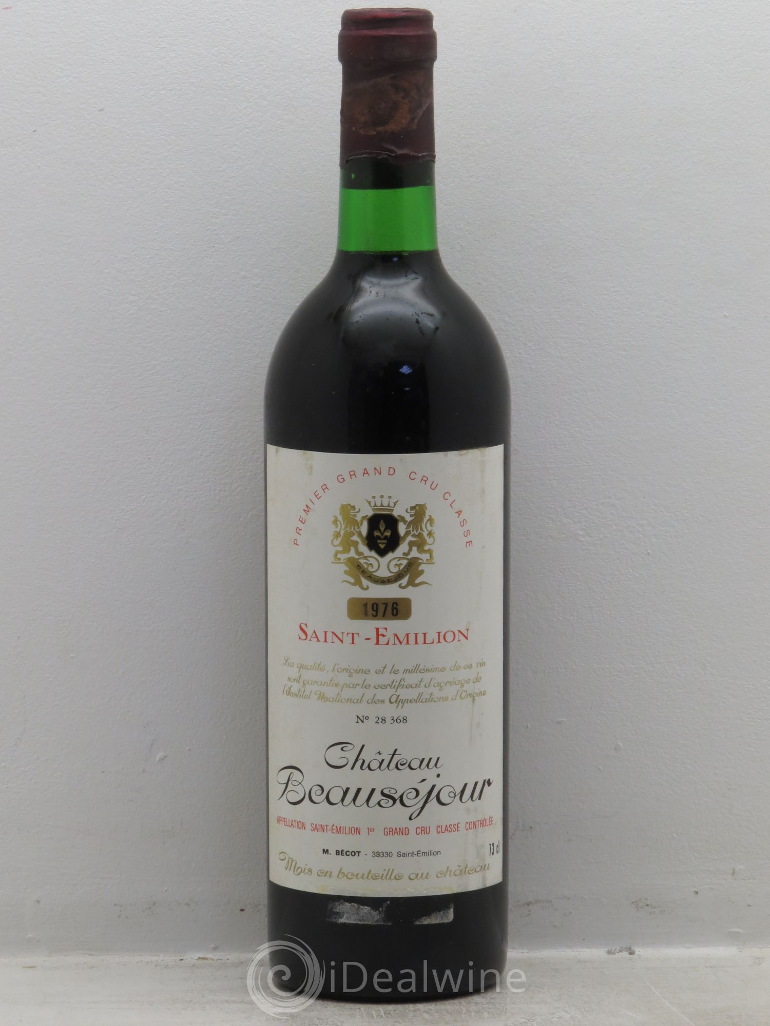 Château Beau-Séjour Bécot 1er Grand Cru Classé B 1976 - Lot de 1 bouteille - 0