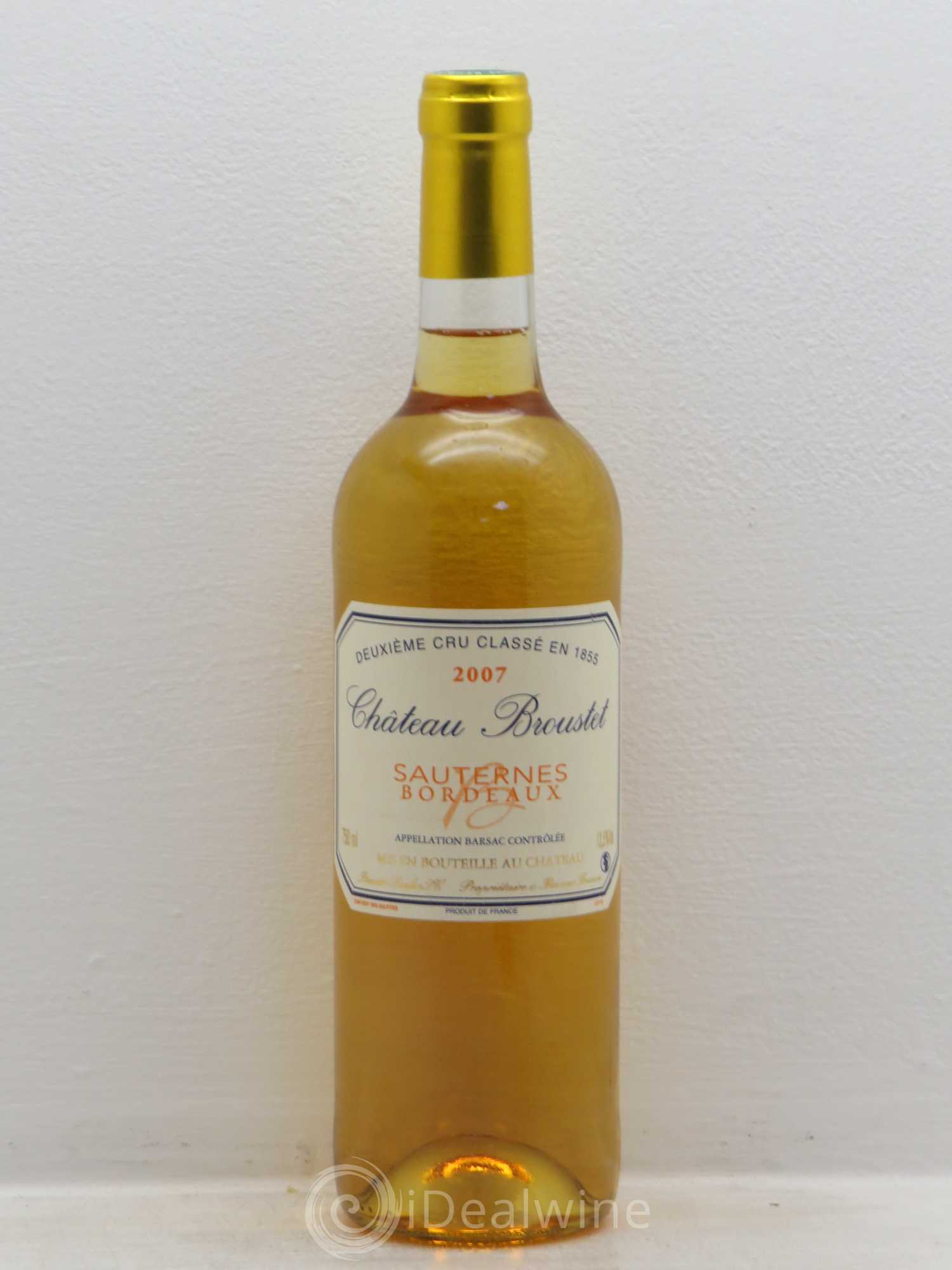 Château Broustet 2ème Grand Cru Classé 2007 - Lotto di 1 bottiglia - 0