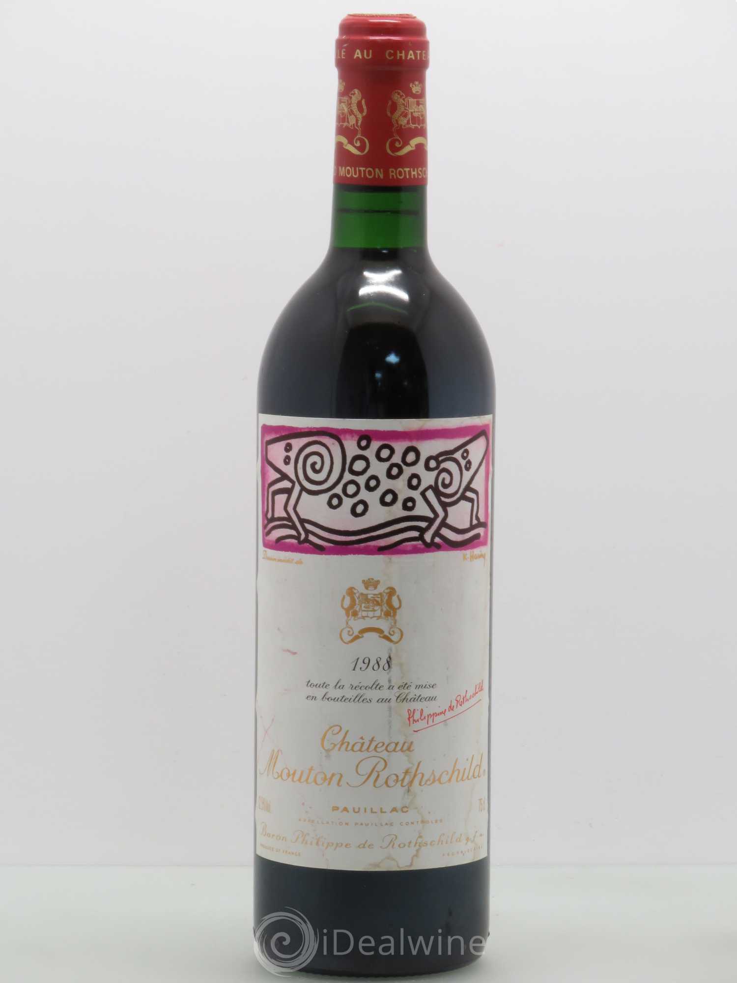 Château Mouton Rothschild 1er Grand Cru Classé 1988 - Lot de 1 bouteille - 0