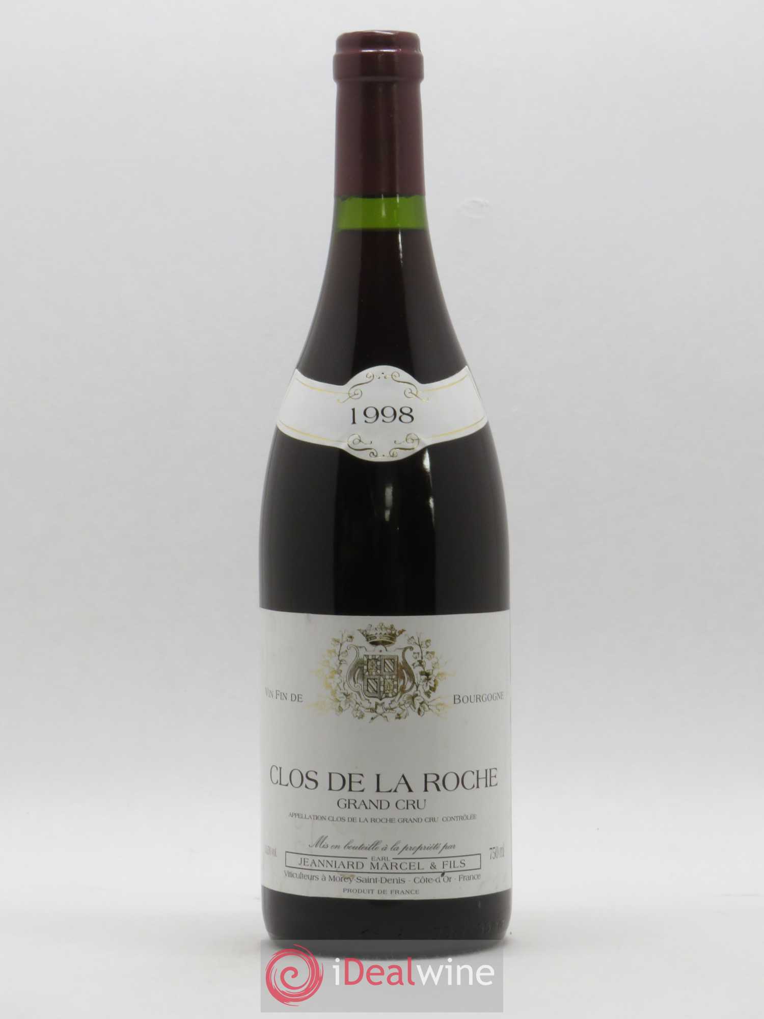 Clos de la Roche Grand Cru Jenniard Marcet Et Fils 1998 - Lot de 1 bouteille - 0