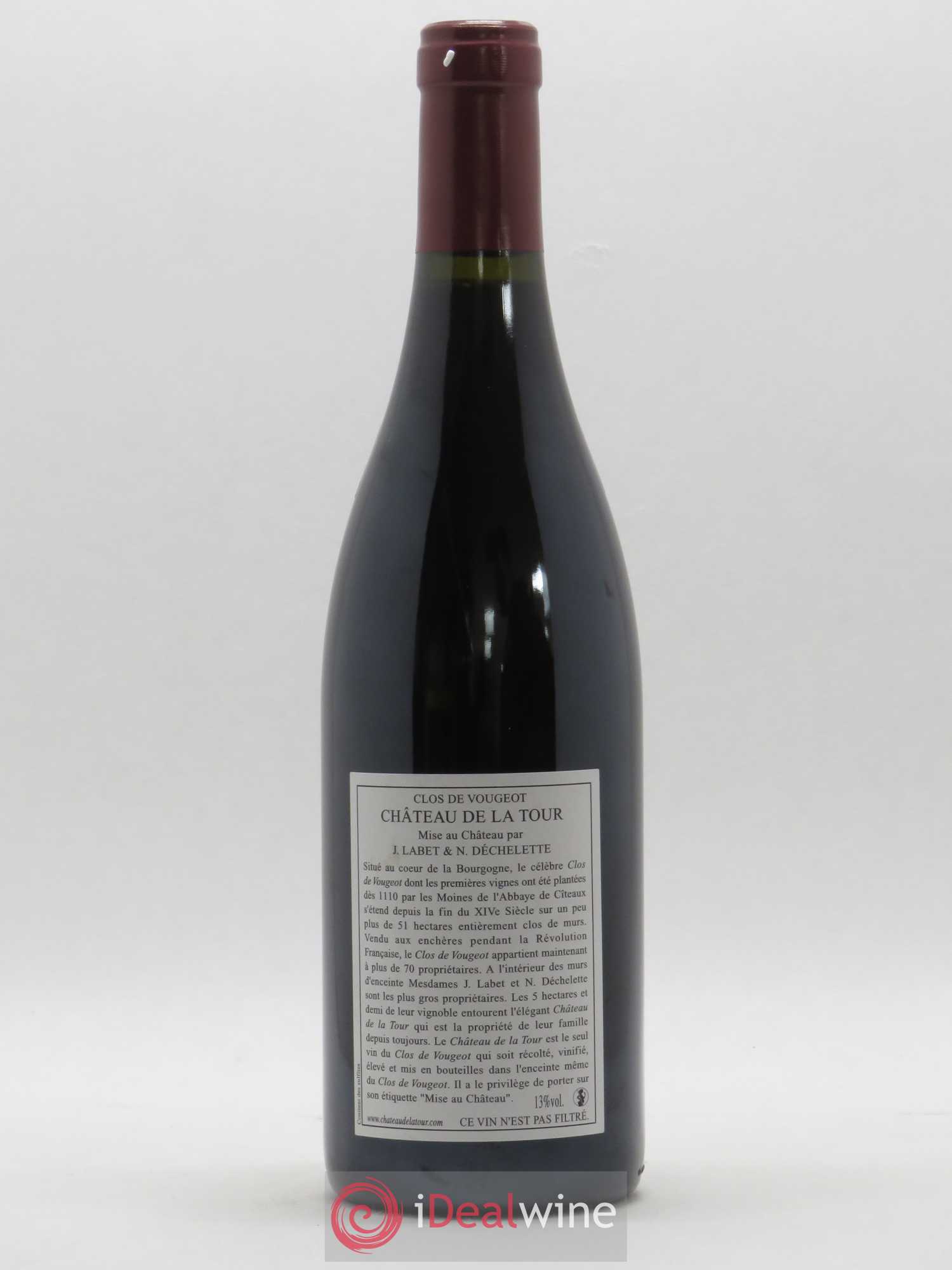 Clos de Vougeot Grand Cru Château de La Tour 2010 - Lot de 1 bouteille - 1