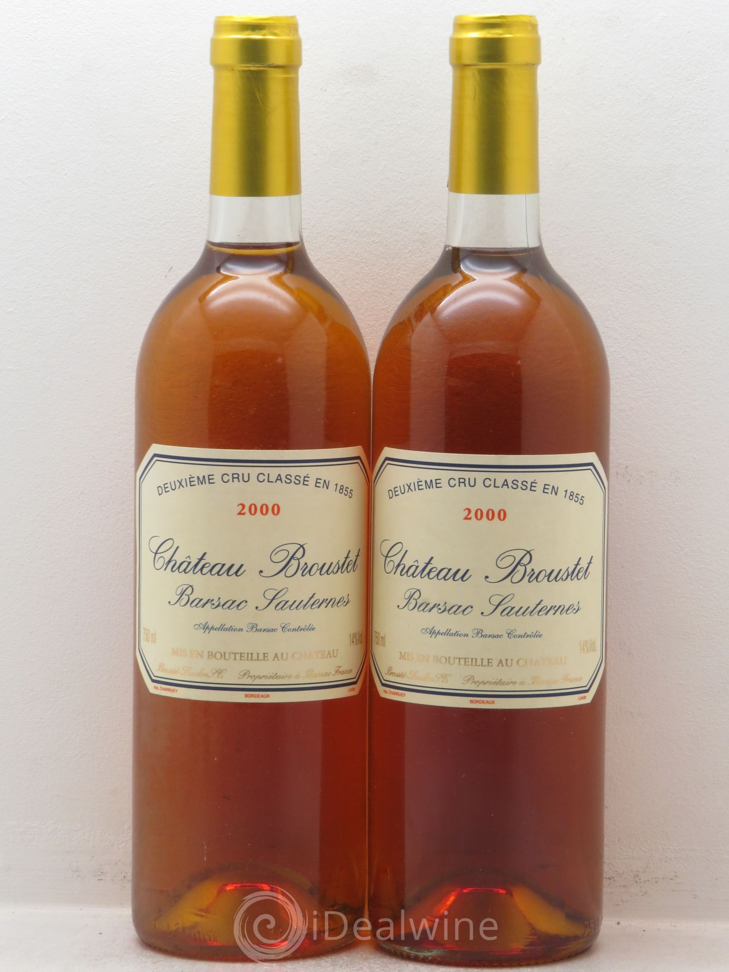 Château Broustet 2ème Grand Cru Classé 2000 - Lotto di 2 bottiglie - 0