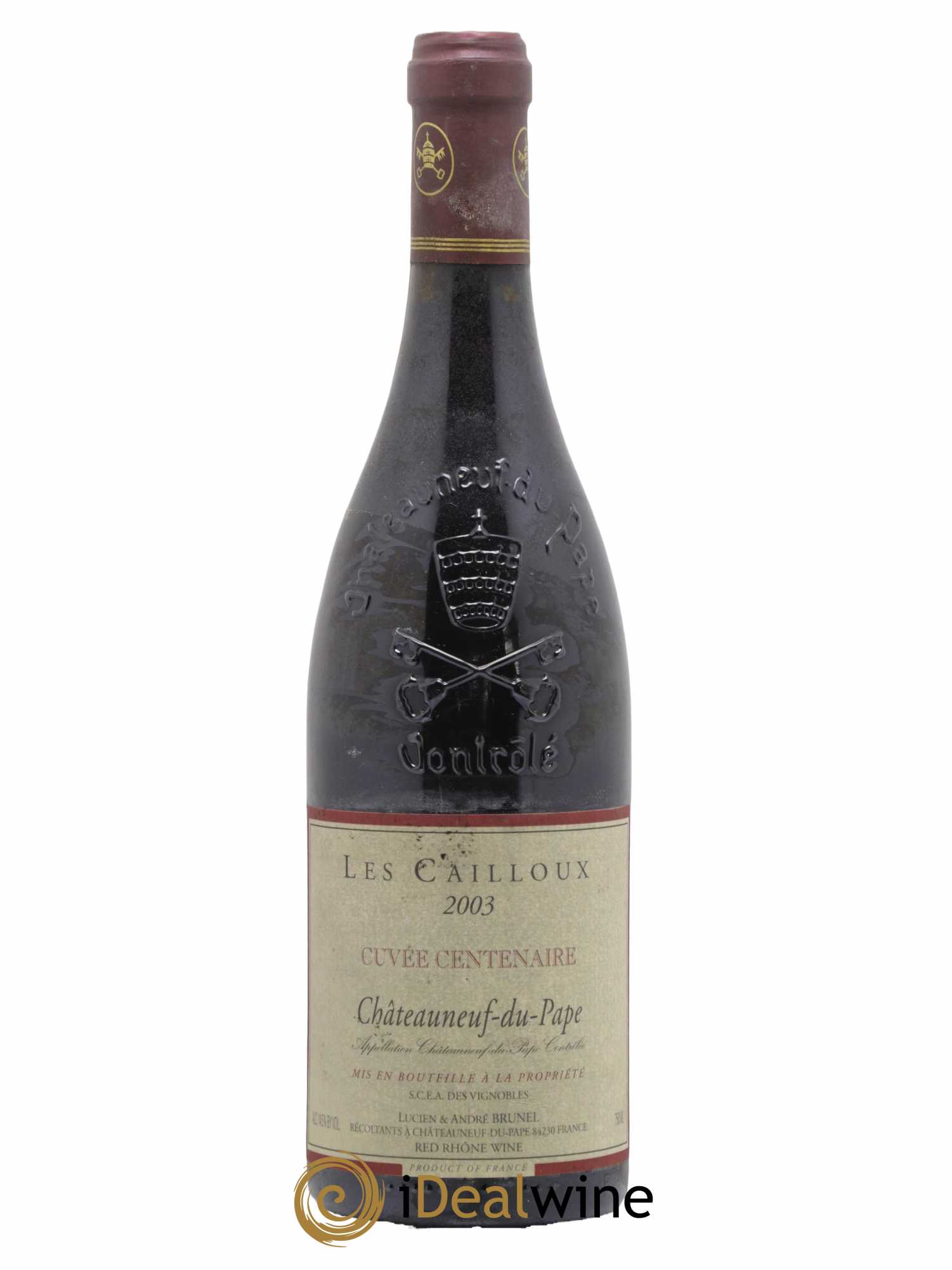 Châteauneuf-du-Pape Les Cailloux Cuvée Centenaire André Brunel 2003 - Lot de 1 bouteille - 0