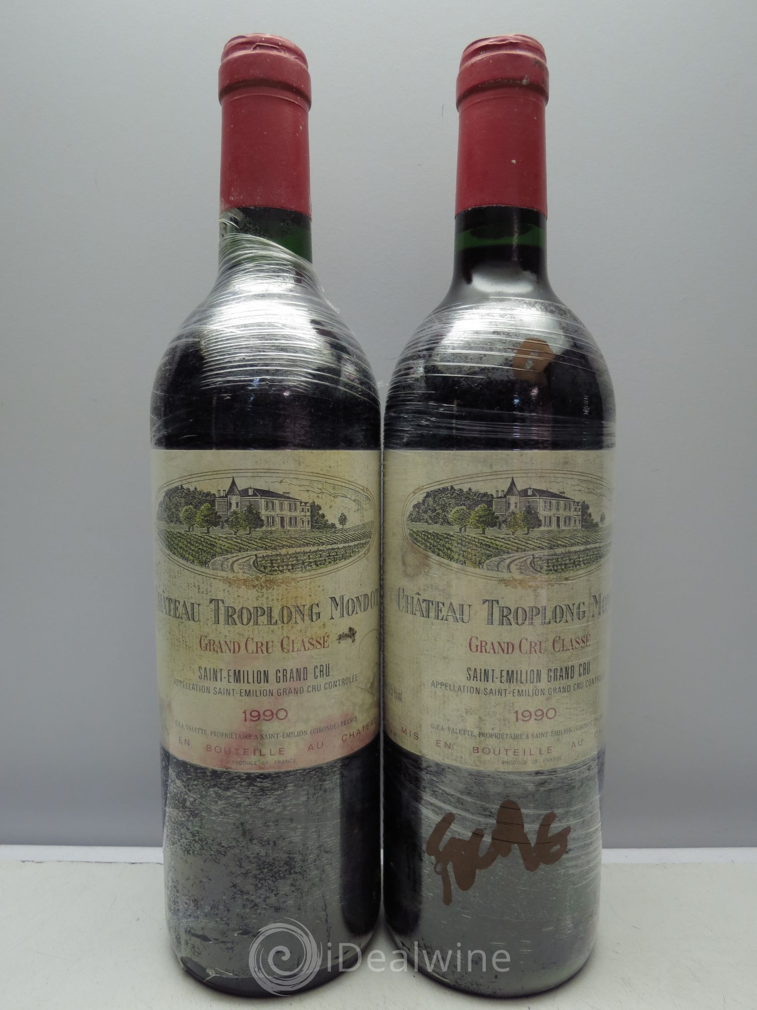 Château Troplong Mondot 1er Grand Cru Classé B 1990 - Lot de 2 bouteilles - 0