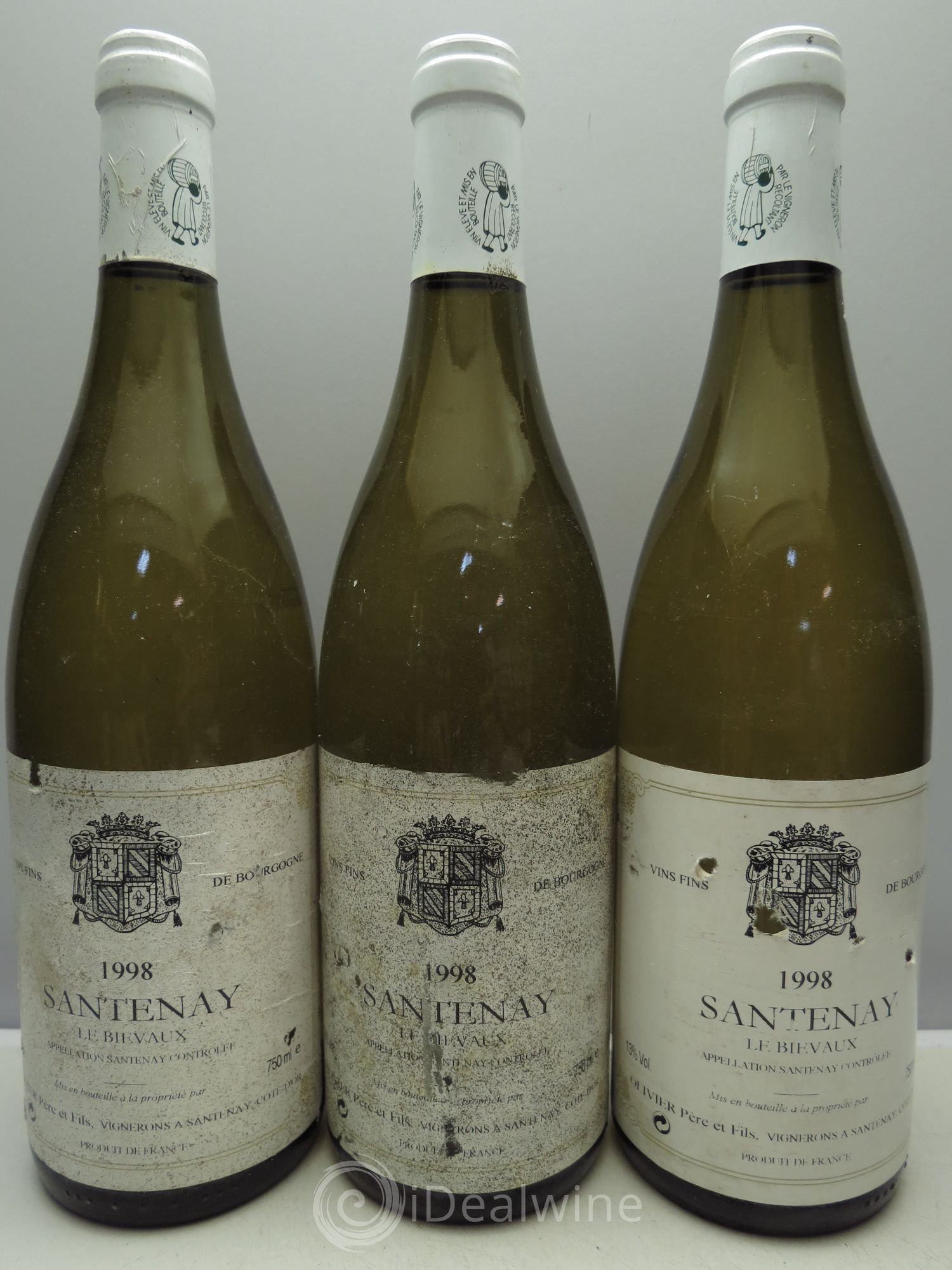 Santenay Le Bievaux Olivier Père & Fils 1998 - Posten von 3 Flaschen - 0