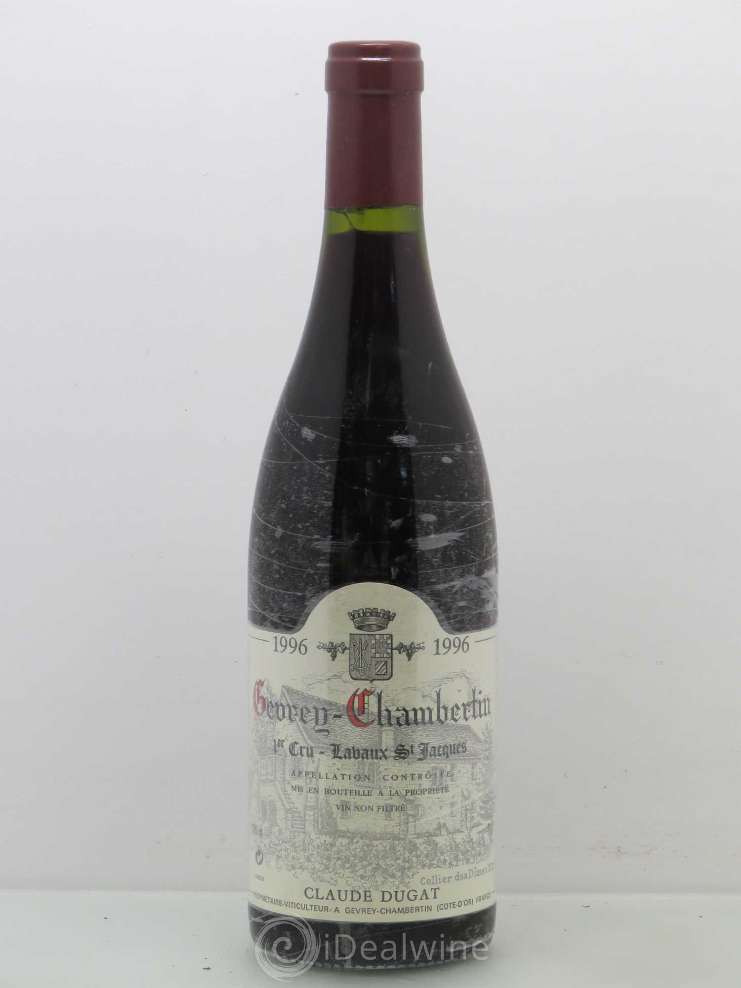 Gevrey-Chambertin 1er Cru Lavaux Saint-Jacques Claude Dugat 1996 - Lot de 1 bouteille - 0