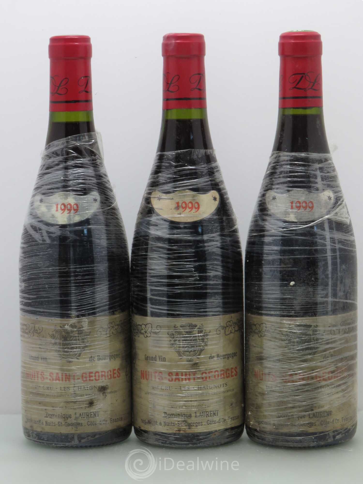 Nuits-Saint-Georges 1er Cru Les Chaignots Dominique Laurent 1999 - Posten von 3 Flaschen - 0