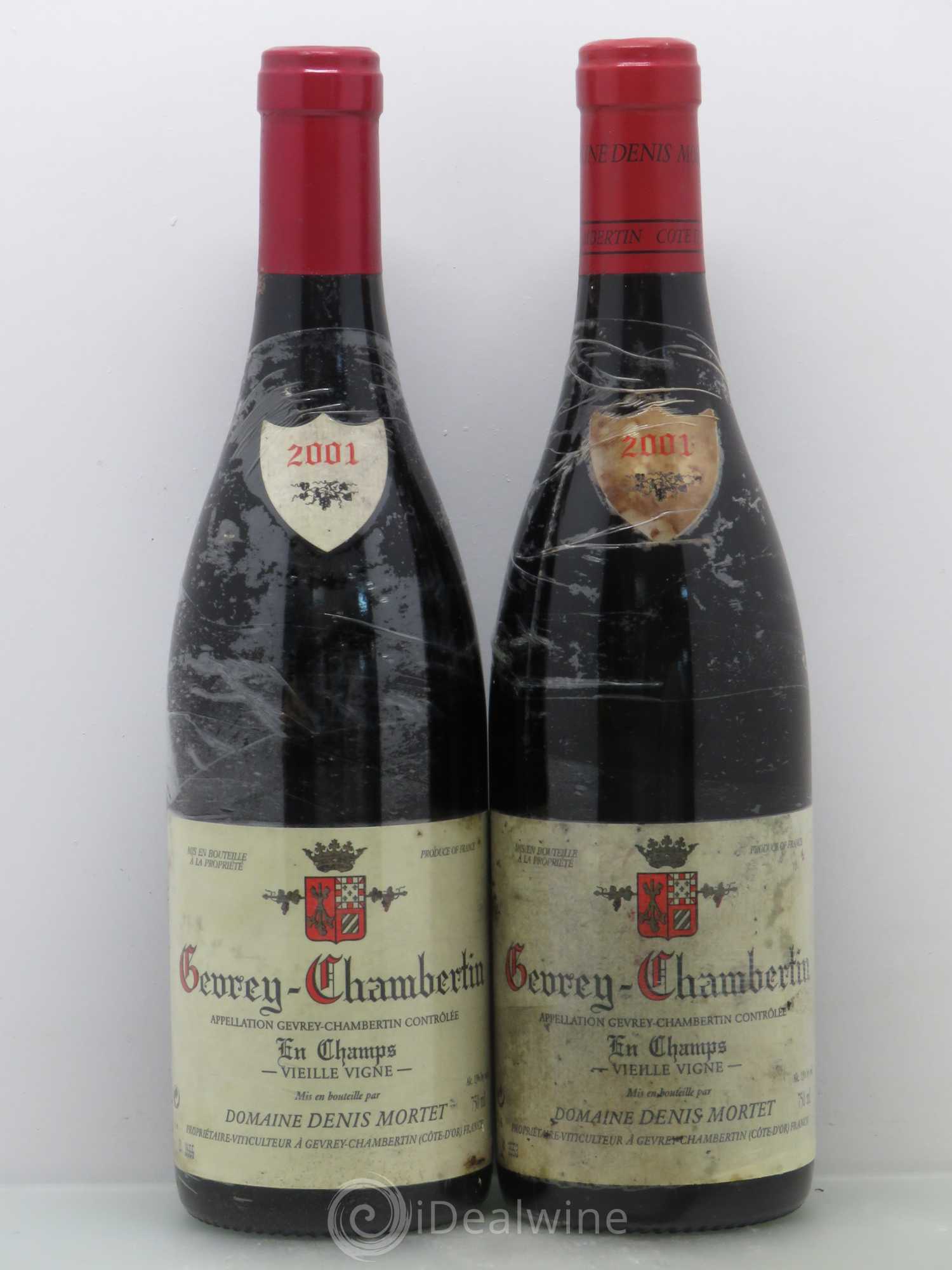 Gevrey-Chambertin En Champs Vieille Vigne Denis Mortet (Domaine) Vieilles Vignes 2001 - Lot de 2 bouteilles - 0