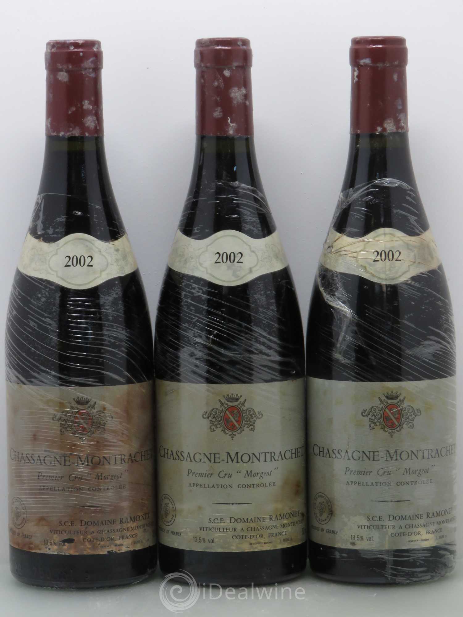 Chassagne-Montrachet 1er Cru Domaine Ramonet 2002 - Lot de 3 bouteilles - 0
