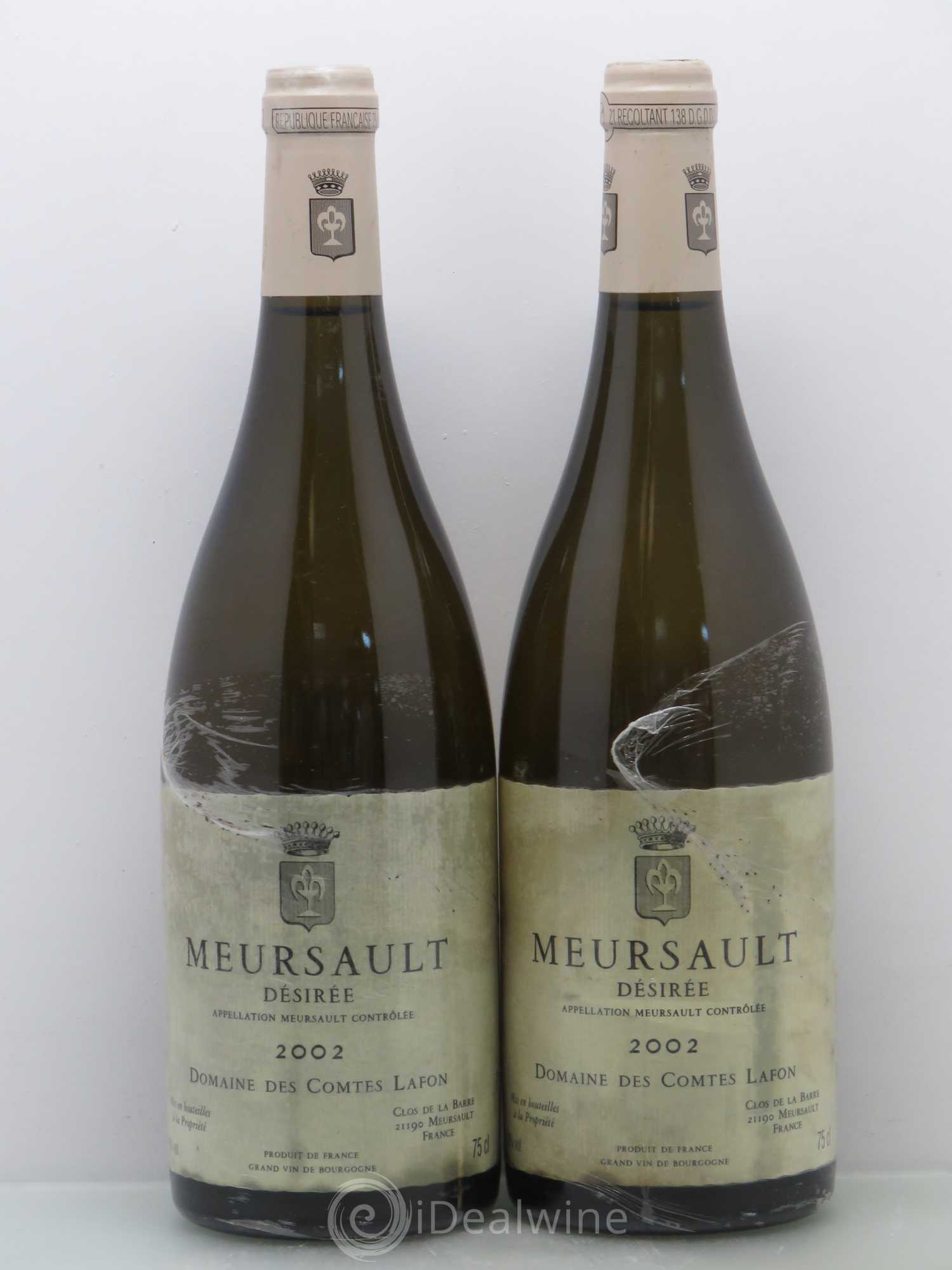 Meursault Désirée Comtes Lafon (Domaine des) 2002 - Lot de 2 bouteilles - 0