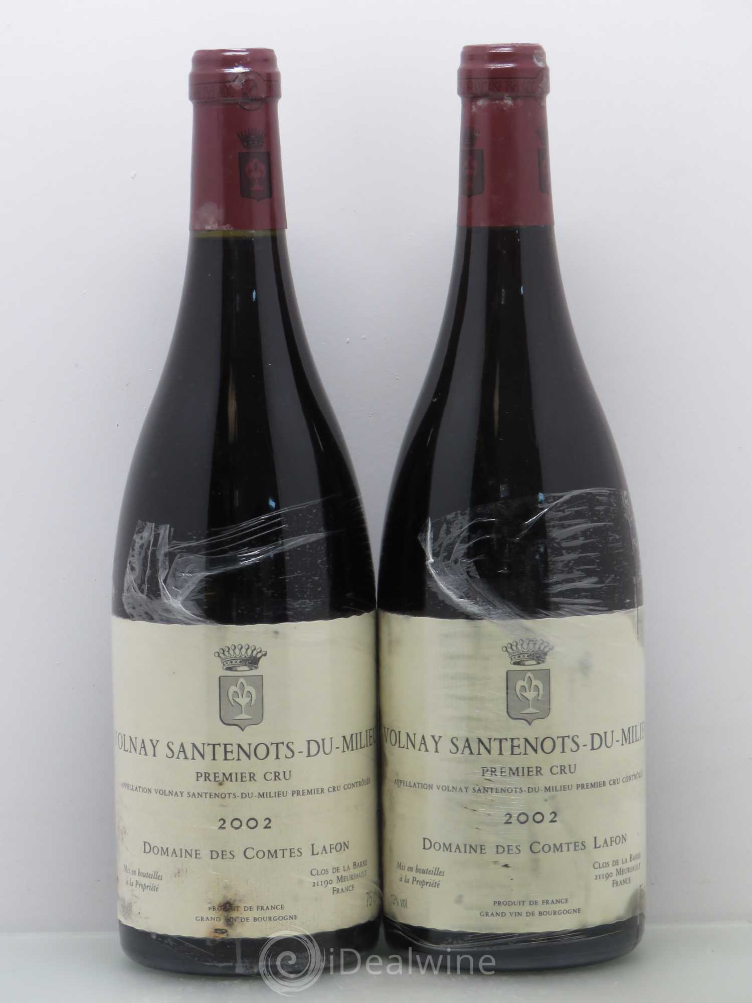 Volnay 1er Cru Santenots du Milieu Comtes Lafon (Domaine des) 2002 - Lot de 2 bouteilles - 0