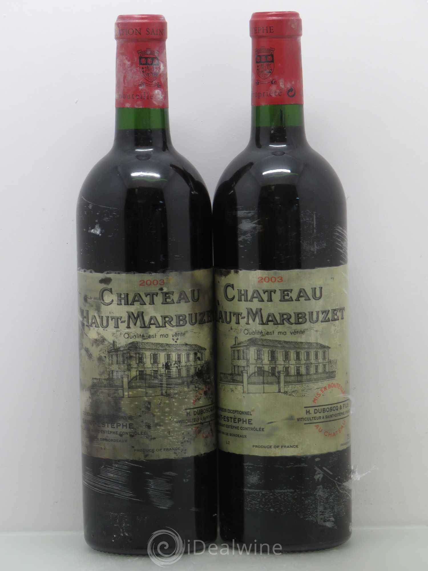 Château Haut Marbuzet 2003 - Lot de 2 bouteilles - 0