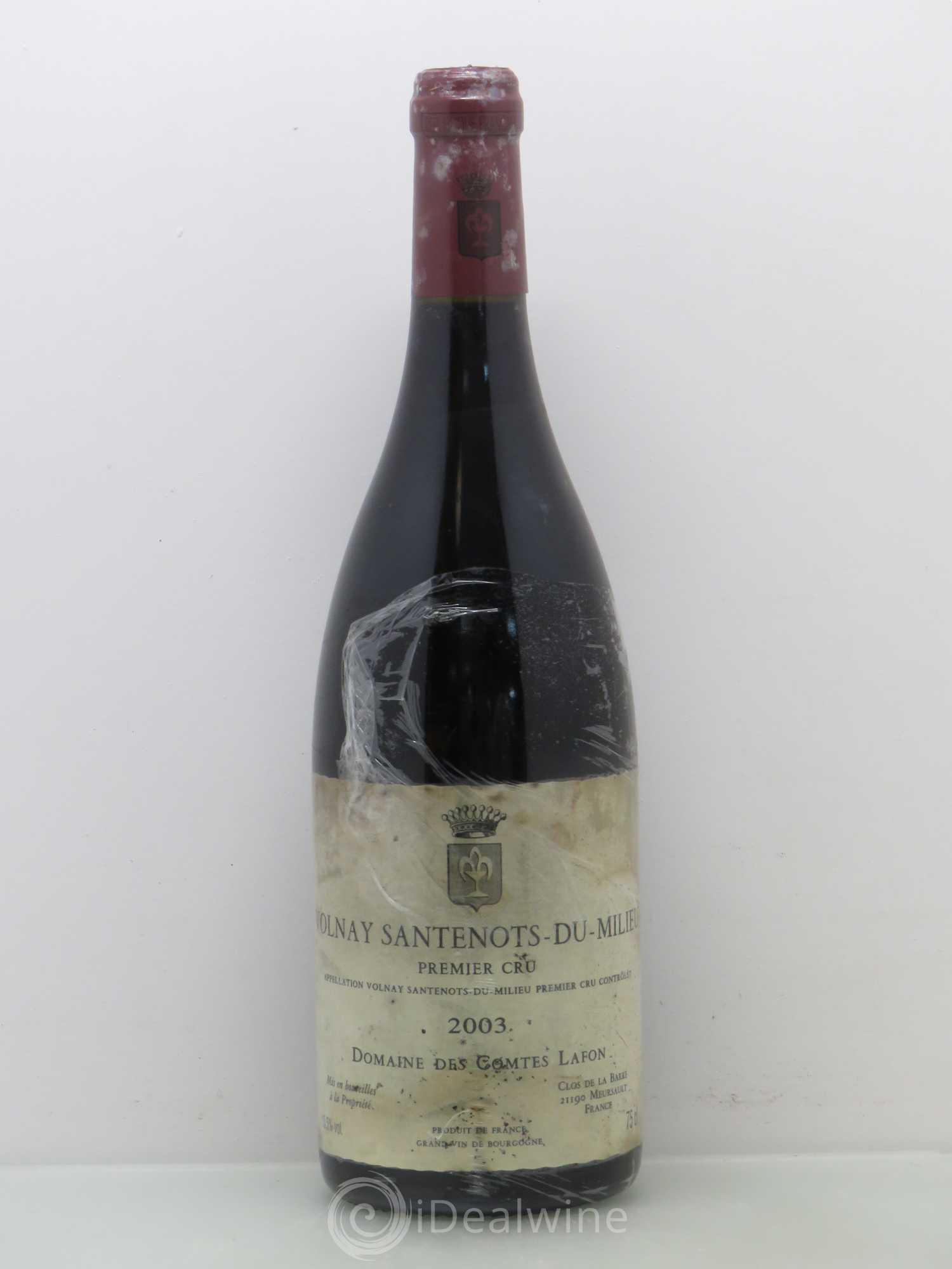 Volnay 1er Cru Santenots du Milieu Comtes Lafon (Domaine des) 2003 - Lot de 1 bouteille - 0