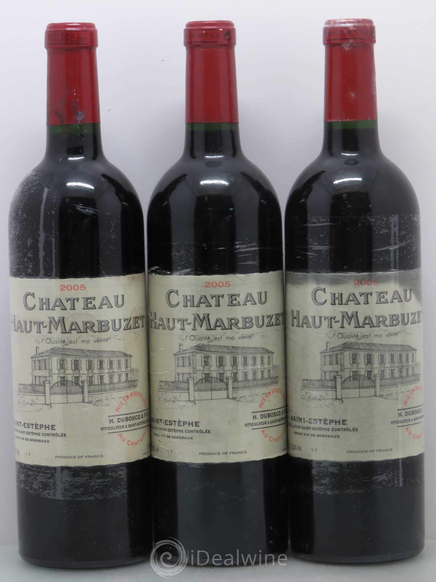 Château Haut Marbuzet 2005 - Lot de 3 bouteilles - 0