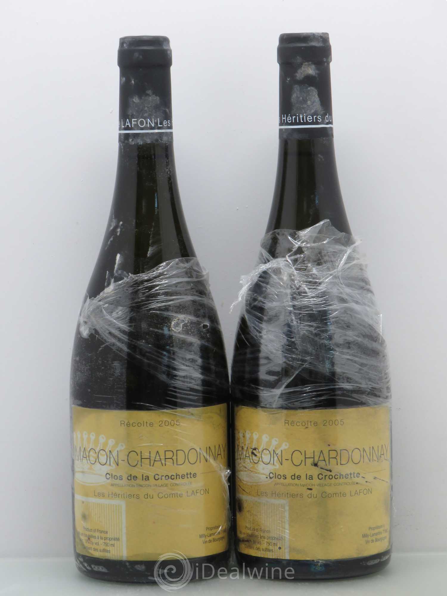 Mâcon Clos de la Crochette Héritiers du Comte Lafon (Domaine des) 2005 - Lot de 4 bouteilles - 2