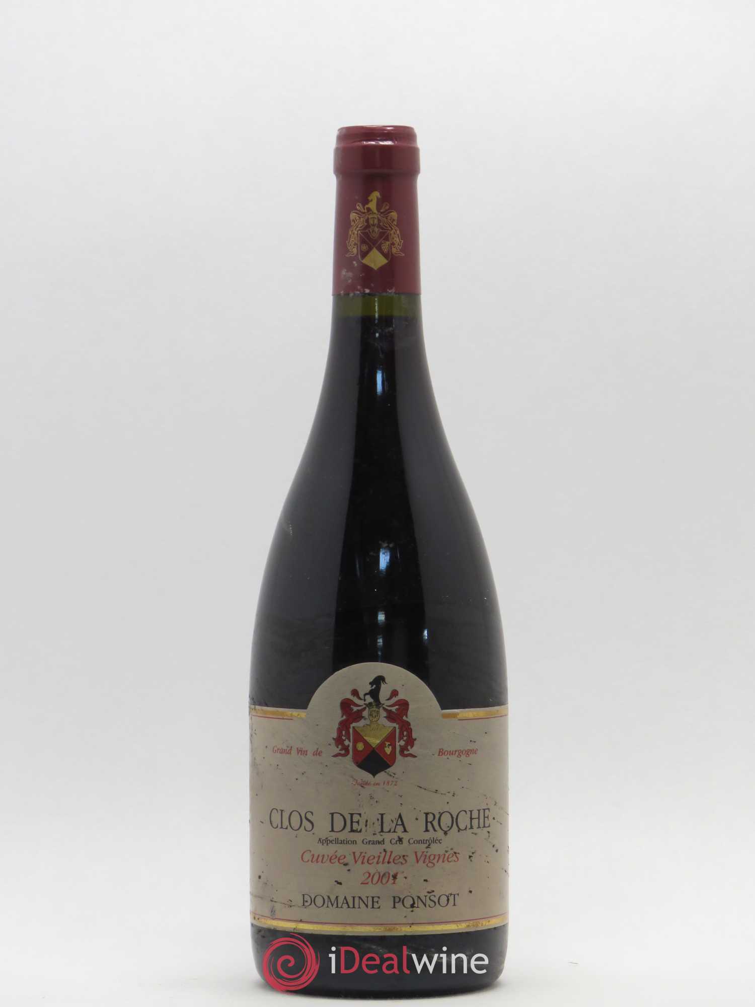 Clos de la Roche Grand Cru Vieilles Vignes Ponsot (Domaine) 2001 - Lot de 1 bouteille - 0