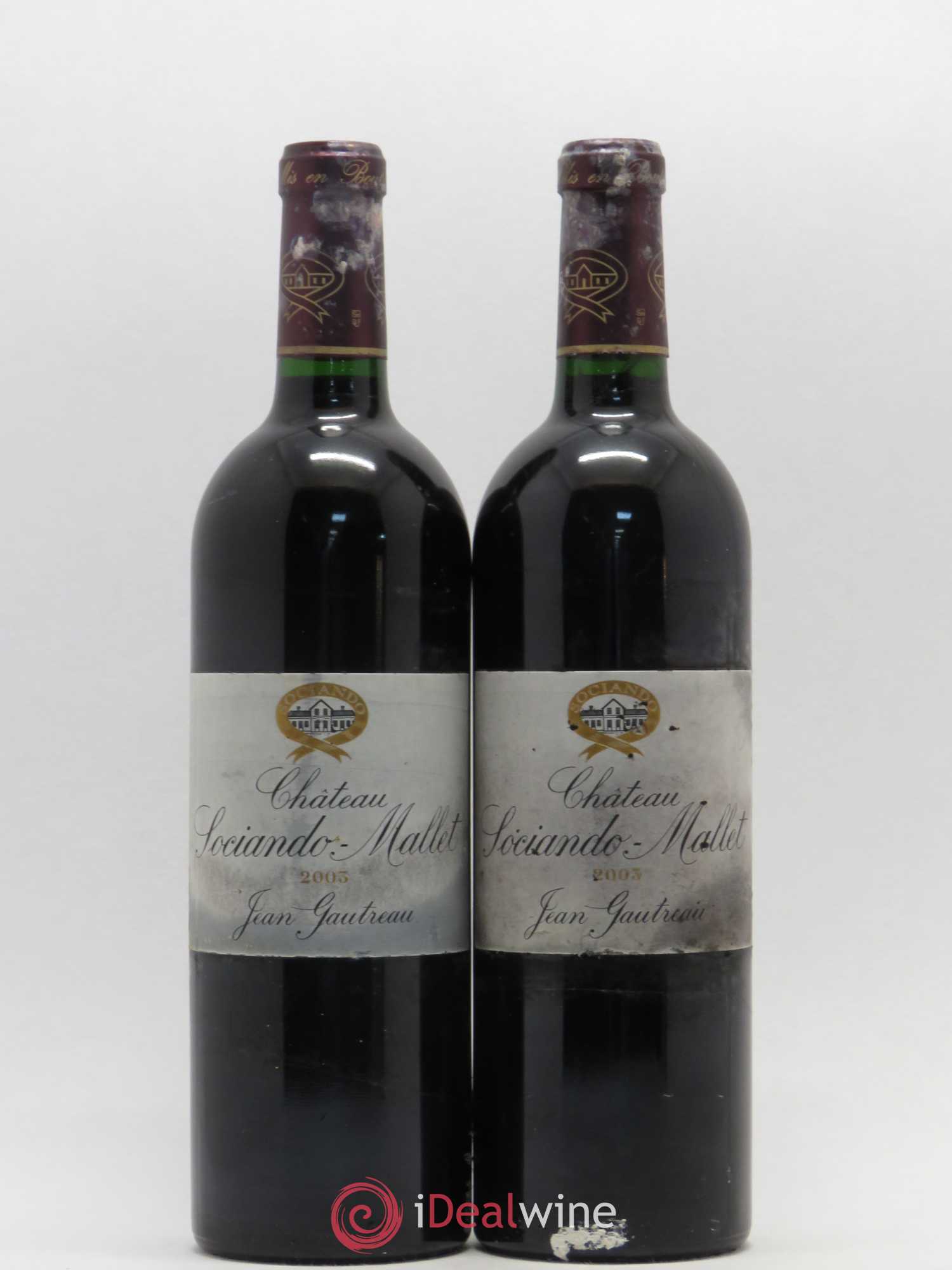 Château Sociando Mallet 2003 - Lot de 2 bouteilles - 0