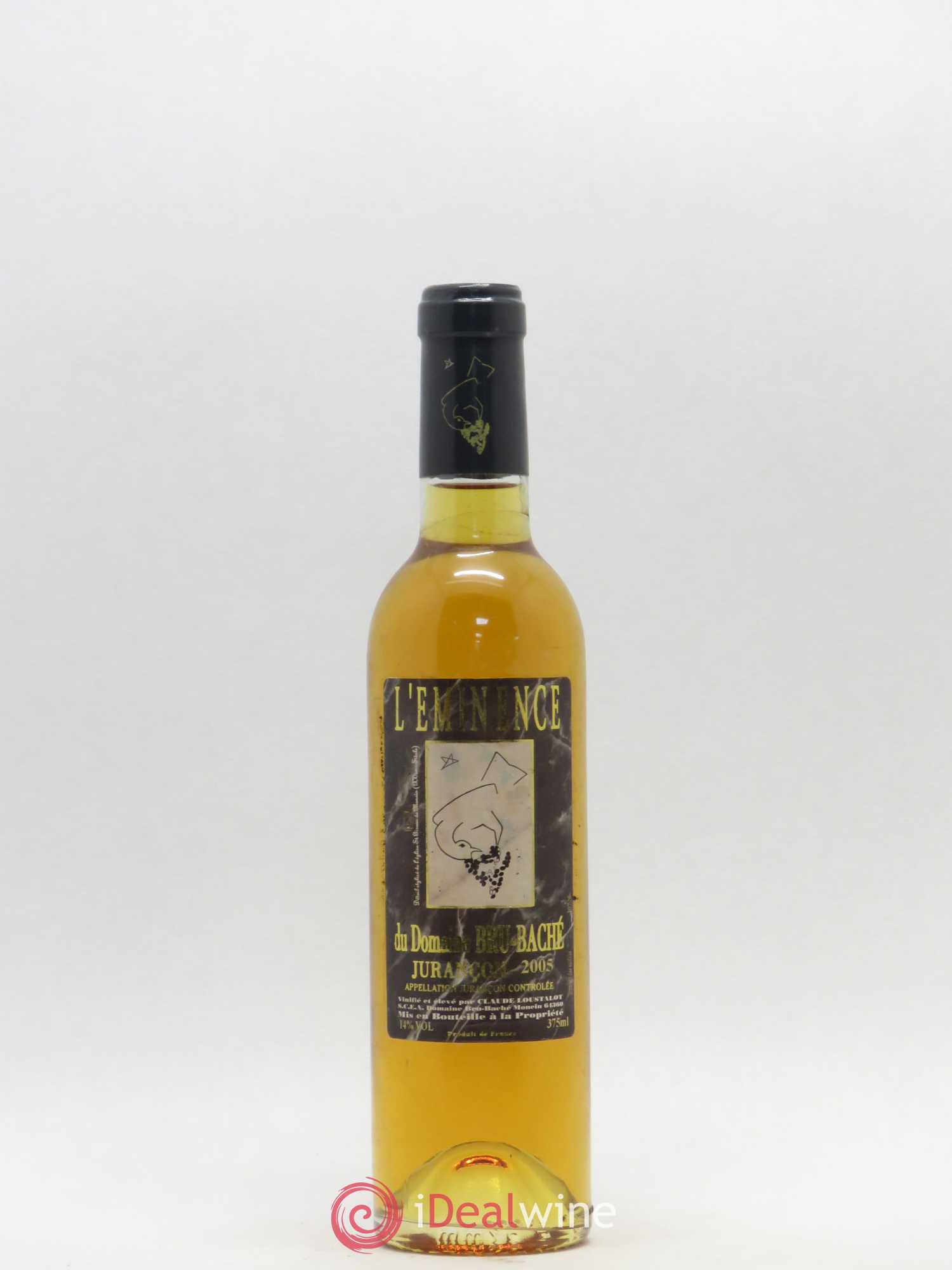 Jurançon L'Eminence Domaine Bru Bach 2005 - Posten von 1 Demi-Flasche - 0